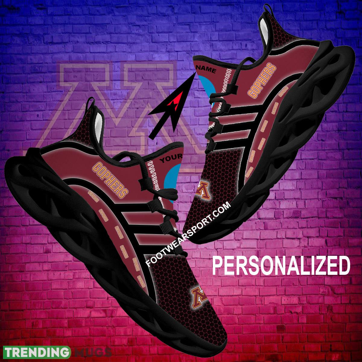 Custom Name NCAA Minnesota Golden Gophers Running Sneaker Footwear For Men Women Fans Max Soul Shoes Max Soul Custom Name NCAA Minnesota Golden Gophers Running Sneaker Footwear For Men Women Fans Max Soul Shoes Max Soul