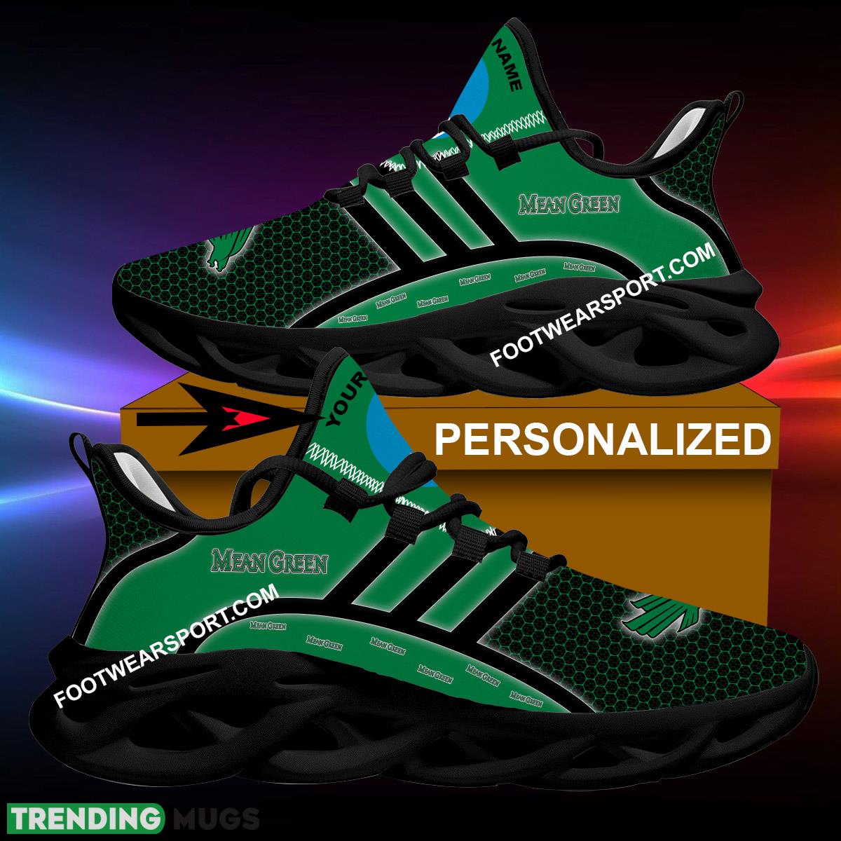 Custom Name NCAA North Texas Mean Green Sport Sneaker Imprint For Men Women Fans Max Soul Shoes - NCAA North Texas Mean Green Clunky Shoes New 2024 Personalized_1 Custom Name NCAA North Texas Mean Green Sport Sneaker Imprint For Men Women Fans Max Soul Shoes - NCAA North Texas Mean Green Clunky Shoes New 2024 Personalized_1