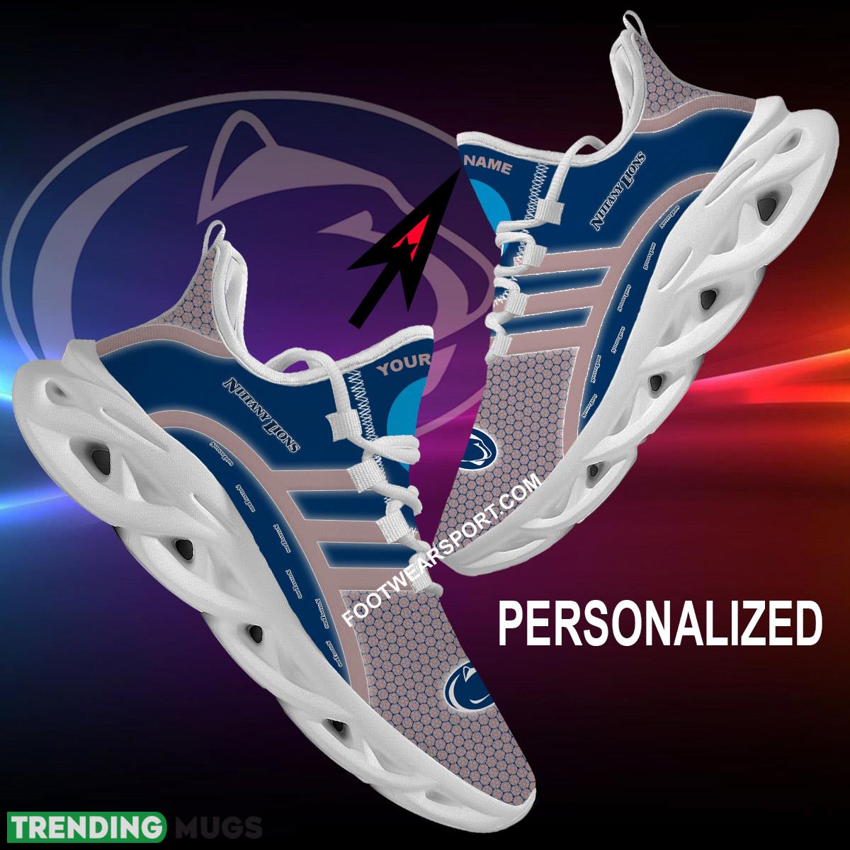 Custom Name NCAA Penn State Nittany Lions Sport Sneaker Iconography For Men Women Fans Max Soul Shoes Max Soul Custom Name NCAA Penn State Nittany Lions Sport Sneaker Iconography For Men Women Fans Max Soul Shoes Max Soul