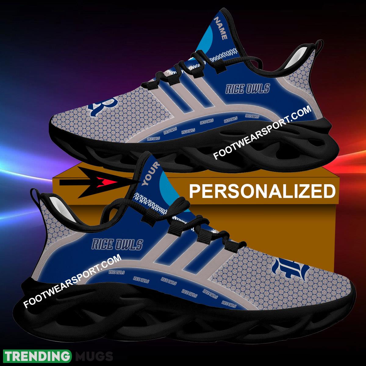 Custom Name NCAA Rice Owls Sport Sneaker Represent For Men Women Fans Max Soul Shoes - NCAA Rice Owls Clunky Shoes New 2024 Personalized_1 Custom Name NCAA Rice Owls Sport Sneaker Represent For Men Women Fans Max Soul Shoes - NCAA Rice Owls Clunky Shoes New 2024 Personalized_1