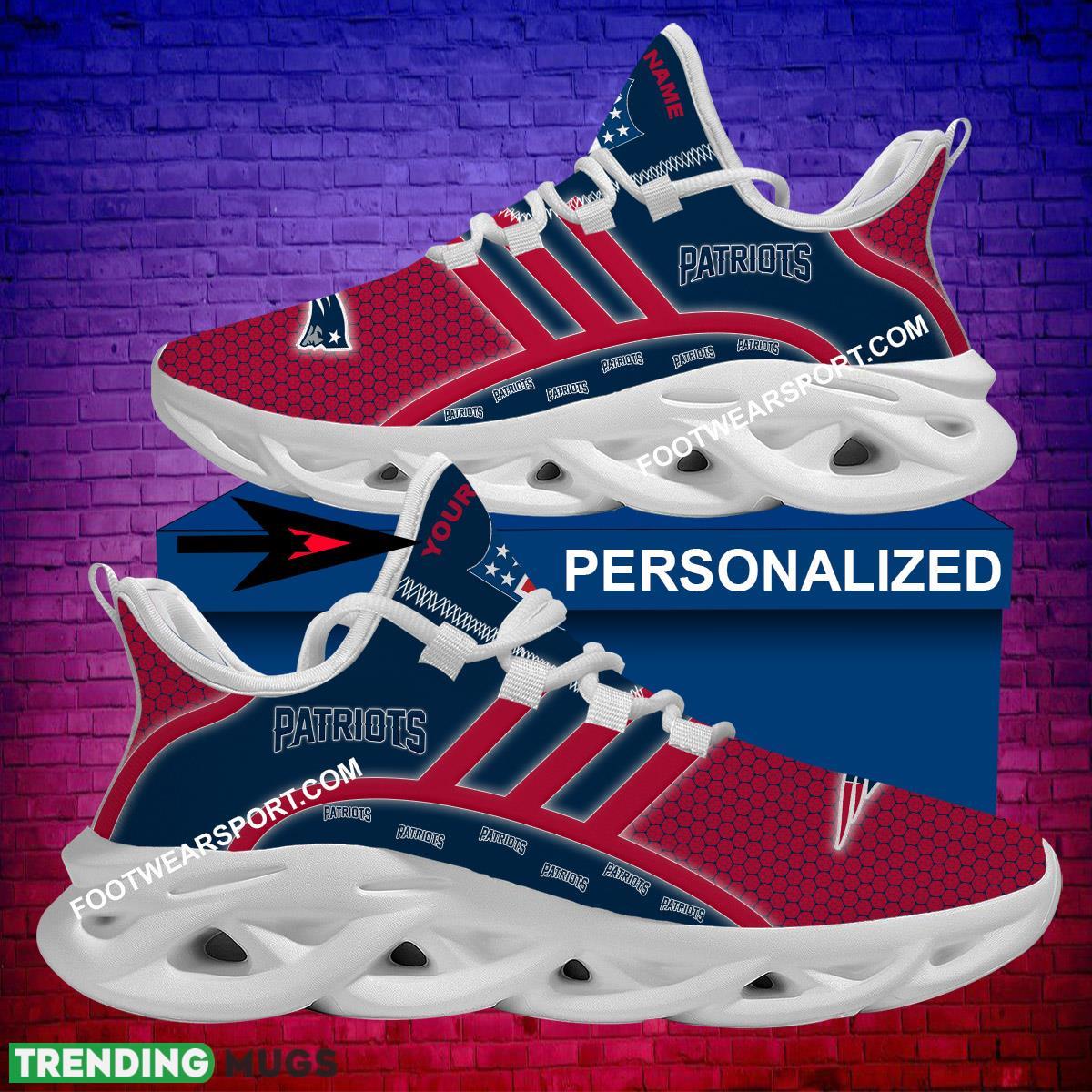 Custom Name NFL New England Patriots Chunky Sneaker Badge For Men Women Fans Max Soul Shoes - NFL New England Patriots Clunky Shoes New 2024 Personalized_1