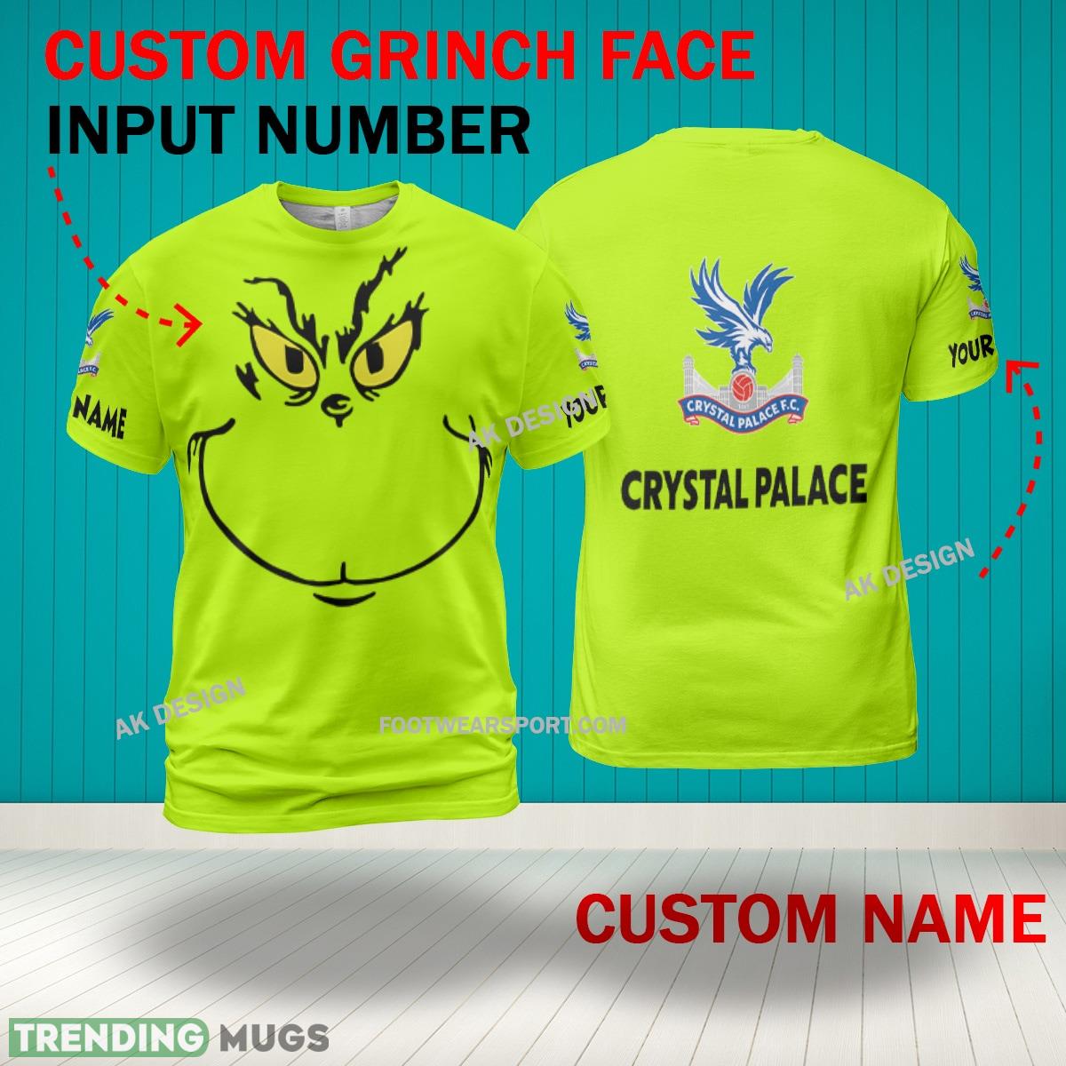 Grinch Face Crystal Palace 3D Hoodie, Zip Hoodie, Sweater Green AOP Custom Number And Name 3D Hoodies Grinch Face Crystal Palace 3D Hoodie, Zip Hoodie, Sweater Green AOP Custom Number And Name 3D Hoodies