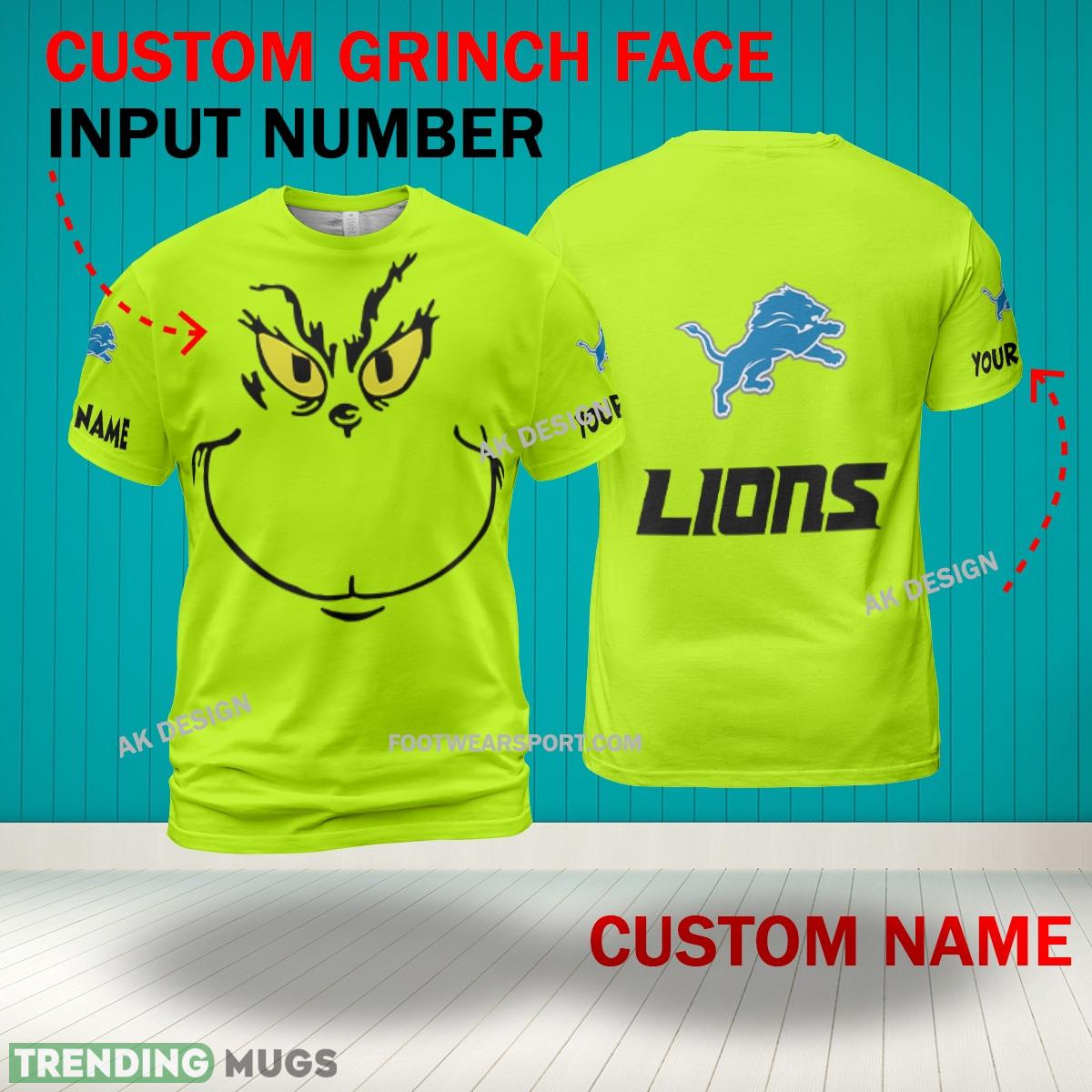 Grinch Face Detroit Lions 3D Hoodie, Zip Hoodie, Sweater Green AOP Custom Number And Name 3D Hoodies Grinch Face Detroit Lions 3D Hoodie, Zip Hoodie, Sweater Green AOP Custom Number And Name 3D Hoodies