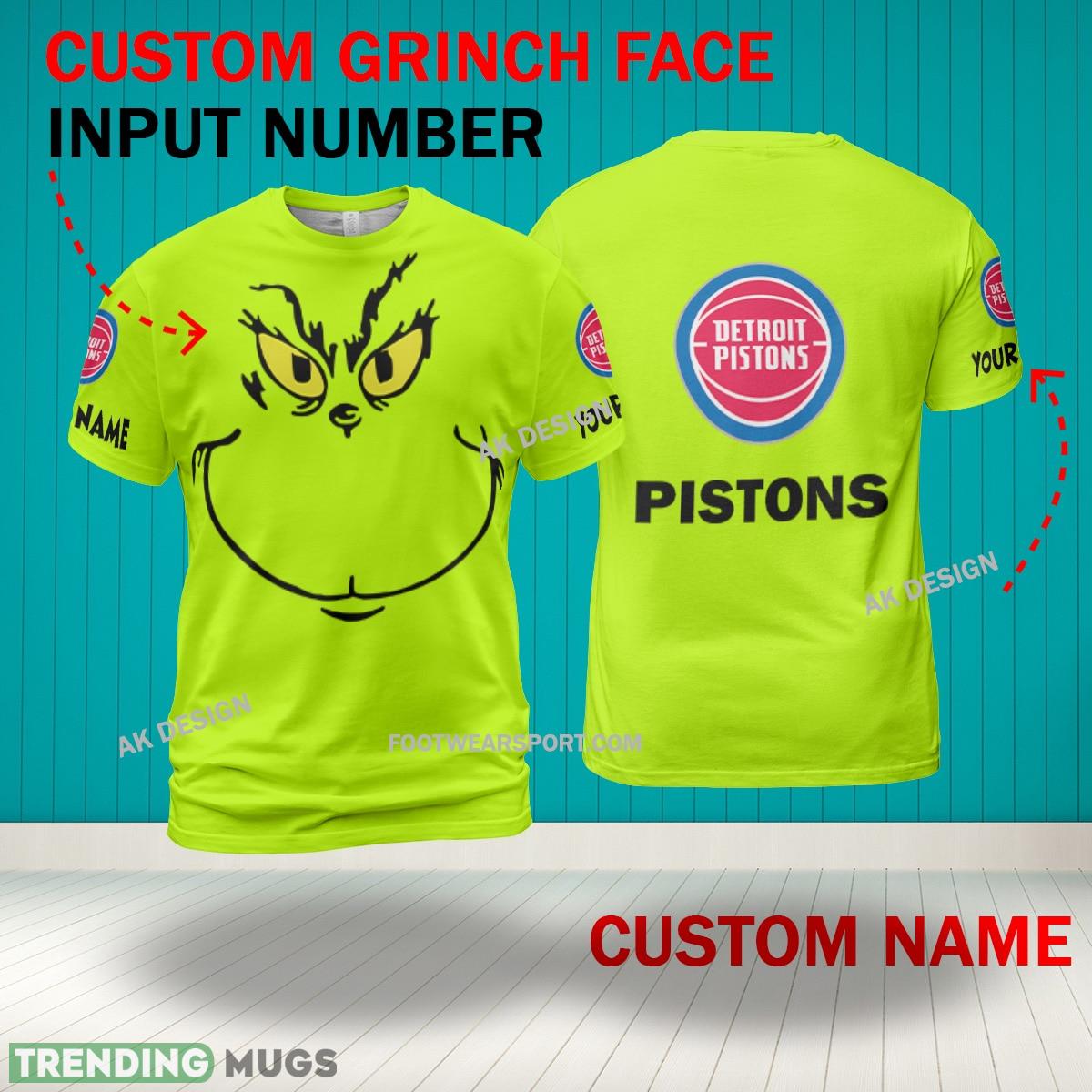 Grinch Face Detroit Pistons 3D Hoodie, Zip Hoodie, Sweater Green AOP Custom Number And Name 3D Hoodies Grinch Face Detroit Pistons 3D Hoodie, Zip Hoodie, Sweater Green AOP Custom Number And Name 3D Hoodies