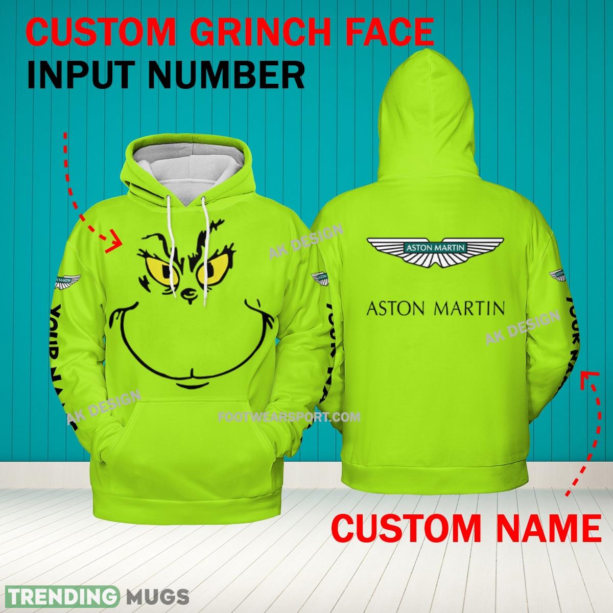 Grinch Face F1 Racing Aston Martin Aramco F1 Team 3D Hoodie, Zip Hoodie, Sweater Green AOP Custom Number And Name - Grinch Face F1 Racing Aston Martin Aramco F1 Team 3D Hoodie Grinch Face F1 Racing Aston Martin Aramco F1 Team 3D Hoodie, Zip Hoodie, Sweater Green AOP Custom Number And Name - Grinch Face F1 Racing Aston Martin Aramco F1 Team 3D Hoodie