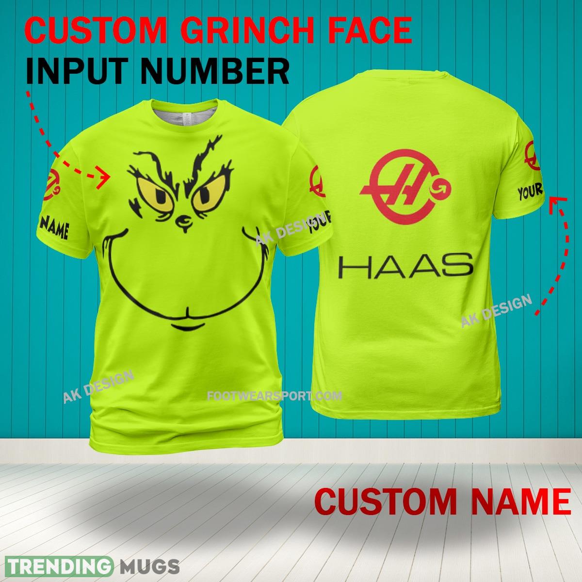 Grinch Face F1 Racing MoneyGram Haas F1 Team 3D Hoodie, Zip Hoodie, Sweater Green AOP Custom Number And Name 3D Hoodies Grinch Face F1 Racing MoneyGram Haas F1 Team 3D Hoodie, Zip Hoodie, Sweater Green AOP Custom Number And Name 3D Hoodies