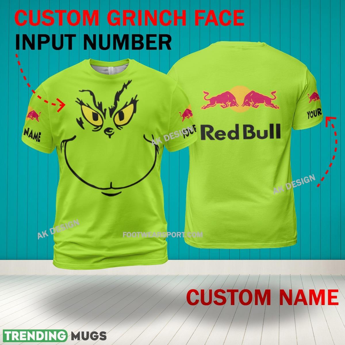 Grinch Face F1 Racing Oracle Red Bull Racing 3D Hoodie, Zip Hoodie, Sweater Green AOP Custom Number And Name 3D Hoodies Grinch Face F1 Racing Oracle Red Bull Racing 3D Hoodie, Zip Hoodie, Sweater Green AOP Custom Number And Name 3D Hoodies