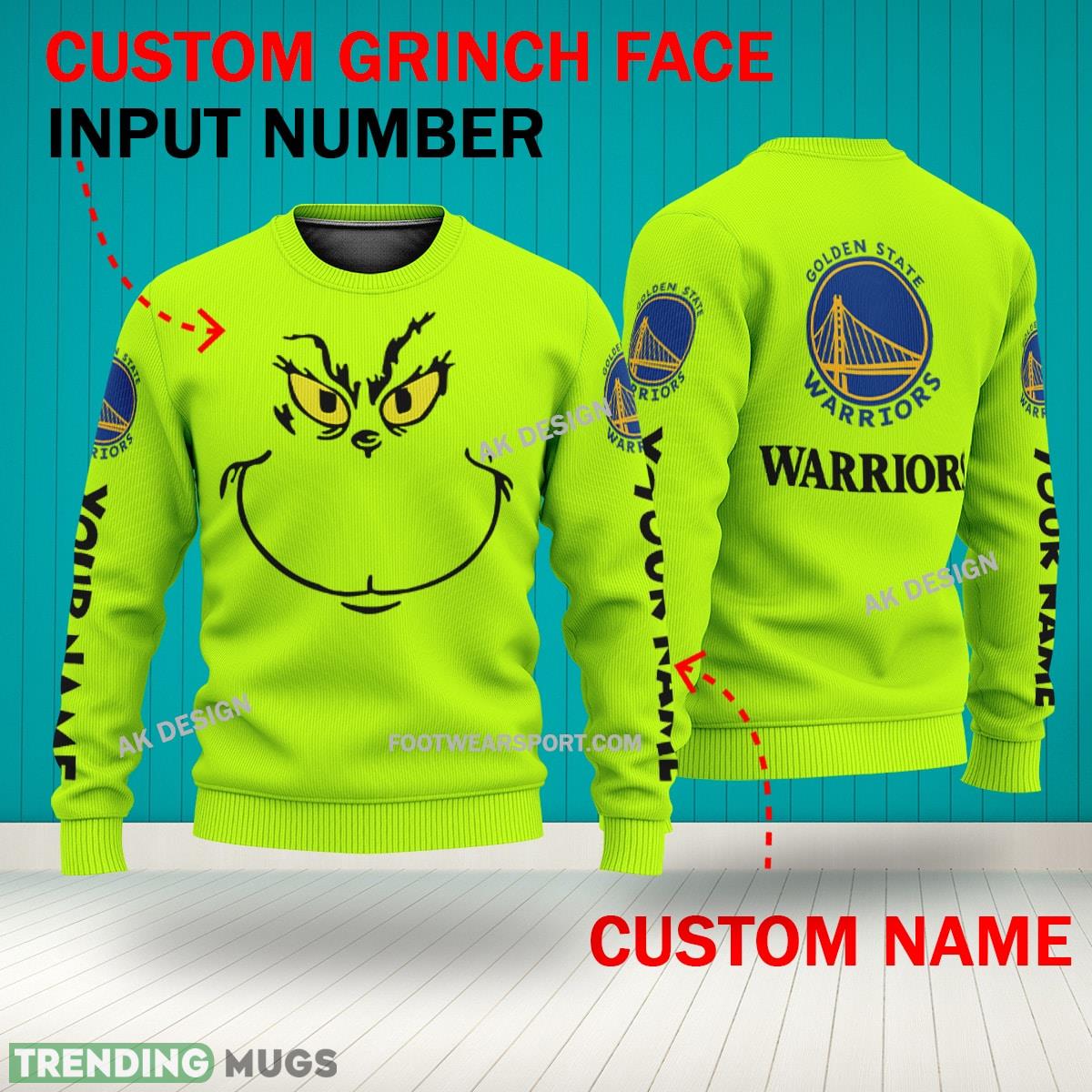 Grinch Face Golden State Warriors 3D Hoodie, Zip Hoodie, Sweater Green AOP Custom Number And Name 3D Hoodies Grinch Face Golden State Warriors 3D Hoodie, Zip Hoodie, Sweater Green AOP Custom Number And Name 3D Hoodies
