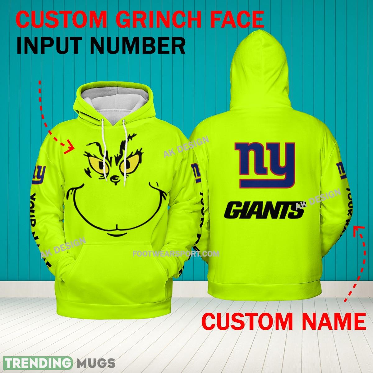 Grinch Face New York Giants 3D Hoodie, Zip Hoodie, Sweater Green AOP Custom Number And Name - Grinch Face NFL New York Giants 3D Hoodie Grinch Face New York Giants 3D Hoodie, Zip Hoodie, Sweater Green AOP Custom Number And Name - Grinch Face NFL New York Giants 3D Hoodie