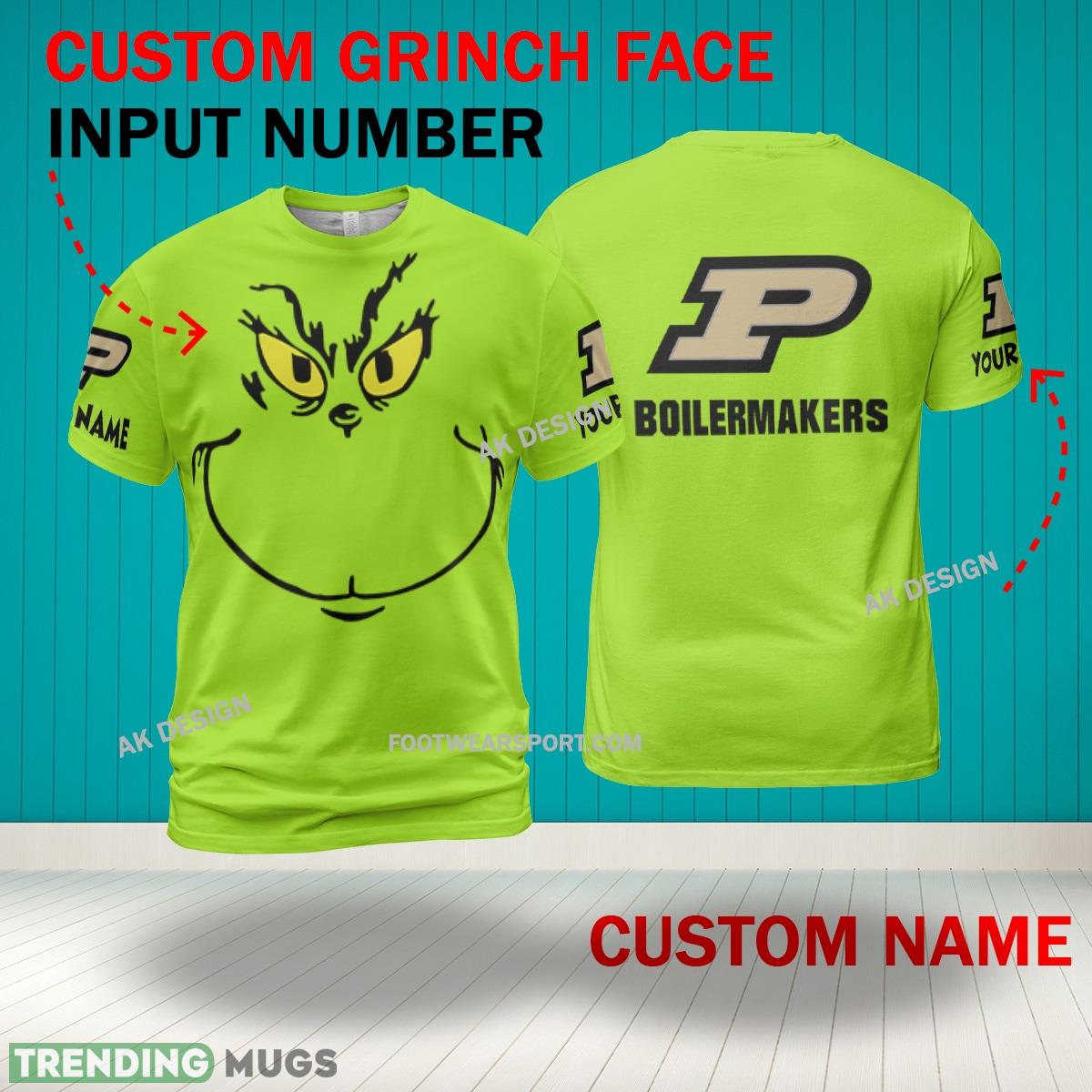 Grinch Face Purdue Boilermakers 3D Hoodie, Zip Hoodie, Sweater Green AOP Custom Number And Name 3D Hoodies Grinch Face Purdue Boilermakers 3D Hoodie, Zip Hoodie, Sweater Green AOP Custom Number And Name 3D Hoodies