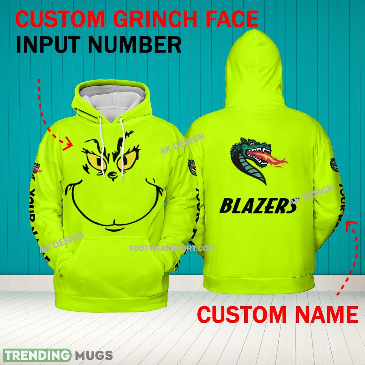 Grinch Face UAB Blazers 3D Hoodie, Zip Hoodie, Sweater Green AOP Custom Number And Name - Grinch Face NCAA UAB Blazers 3D Hoodie Grinch Face UAB Blazers 3D Hoodie, Zip Hoodie, Sweater Green AOP Custom Number And Name - Grinch Face NCAA UAB Blazers 3D Hoodie