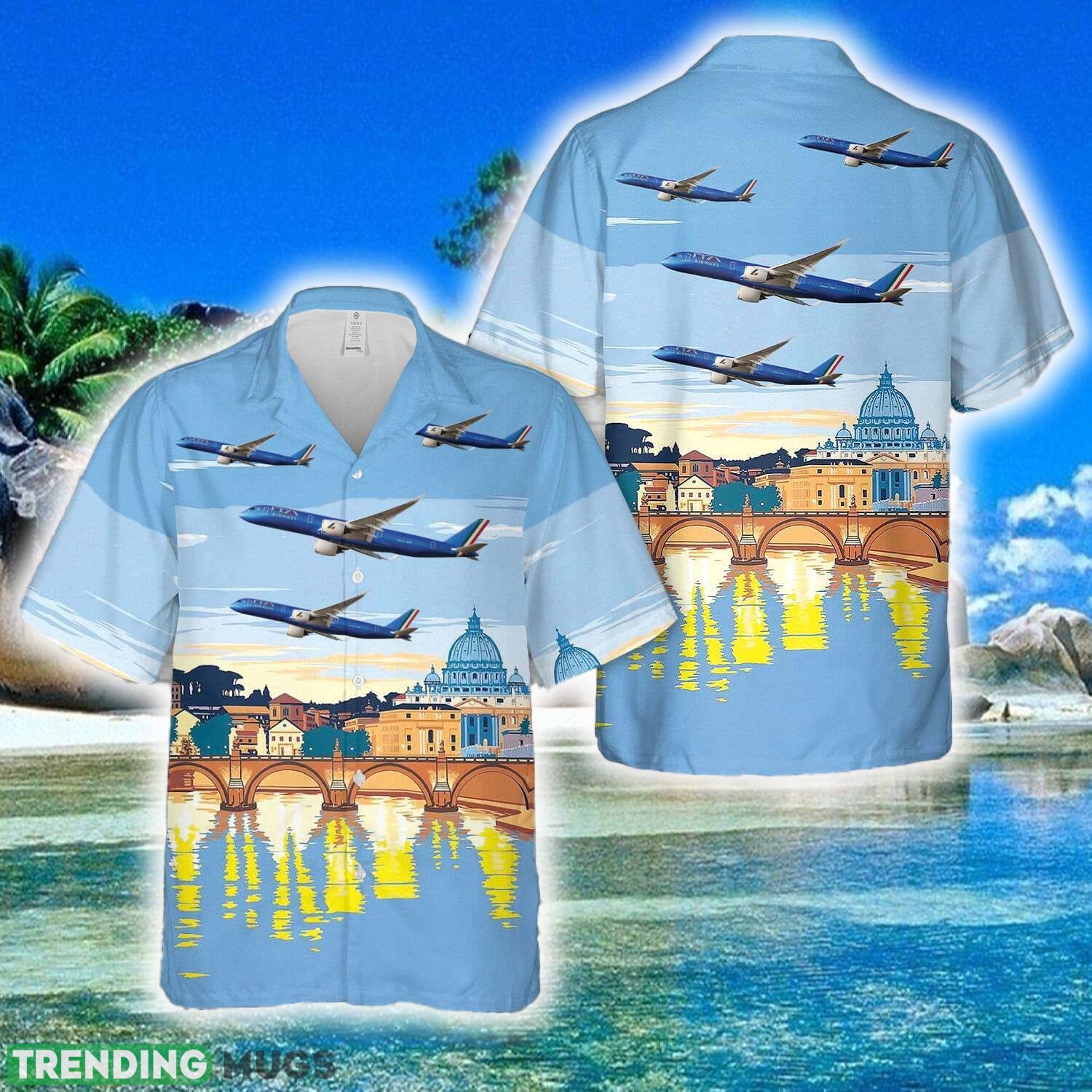Italy ITA Airways Airbus A350941 (EIIFF) Hawaiian Shirt - Italy ITA Airways Airbus A350941 (EIIFF) Hawaiian Shirt