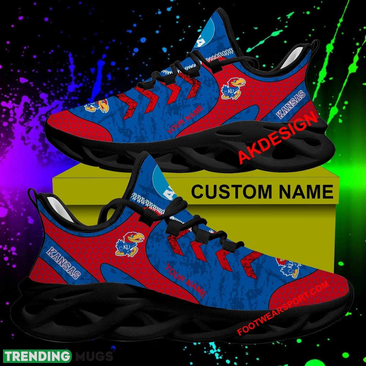 Kansas Jayhawks Max Soul Shoes Custom Name Hot 2024 Gift Curate Chunky Sneakers - NCAA Kansas Jayhawks Runing Shoes 2024 Custom Name_1 Kansas Jayhawks Max Soul Shoes Custom Name Hot 2024 Gift Curate Chunky Sneakers - NCAA Kansas Jayhawks Runing Shoes 2024 Custom Name_1