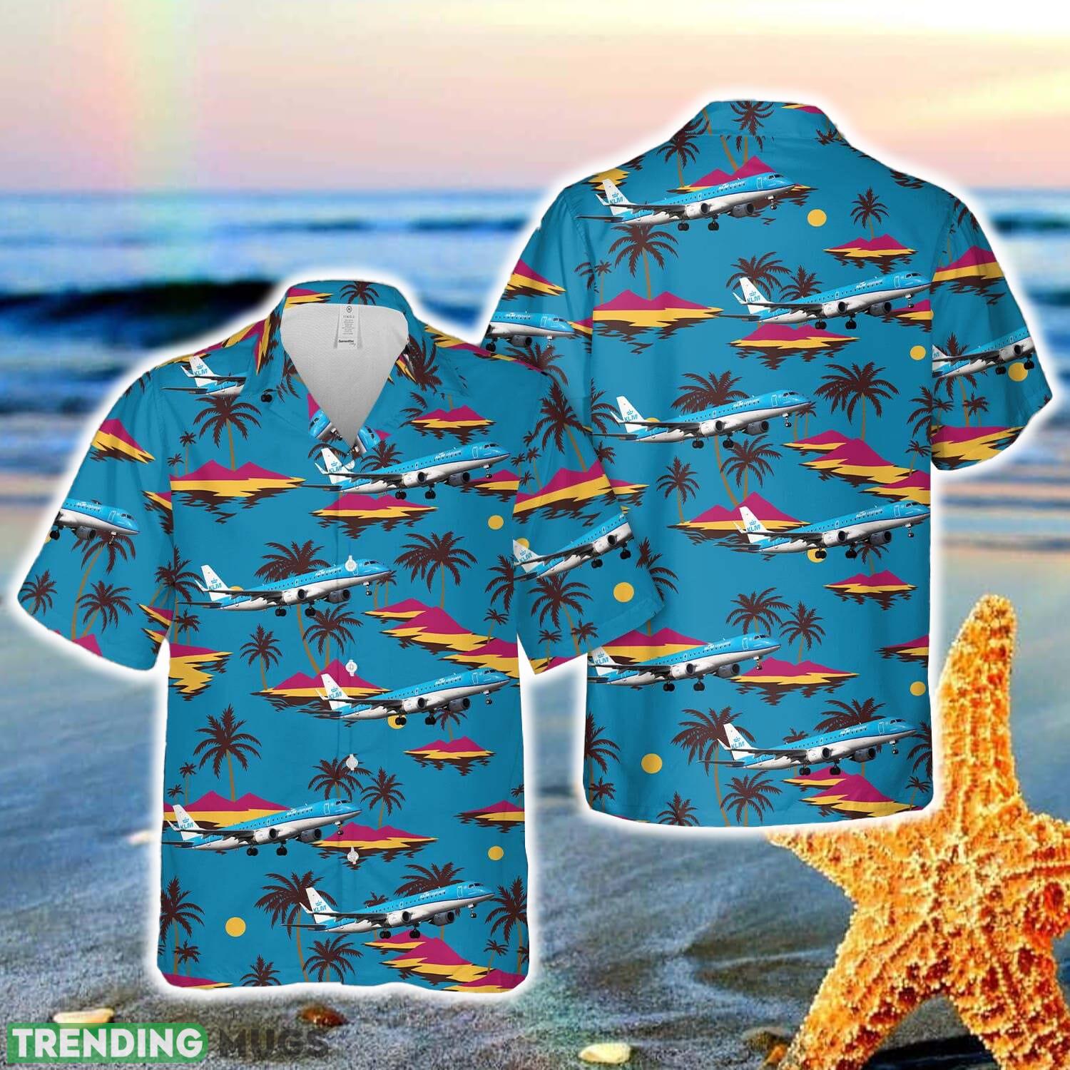 KLM Cityhopper Embraer 19000STD Hawaiian Shirt - KLM Cityhopper Embraer 19000STD Hawaiian Shirt KLM Cityhopper Embraer 19000STD Hawaiian Shirt - KLM Cityhopper Embraer 19000STD Hawaiian Shirt
