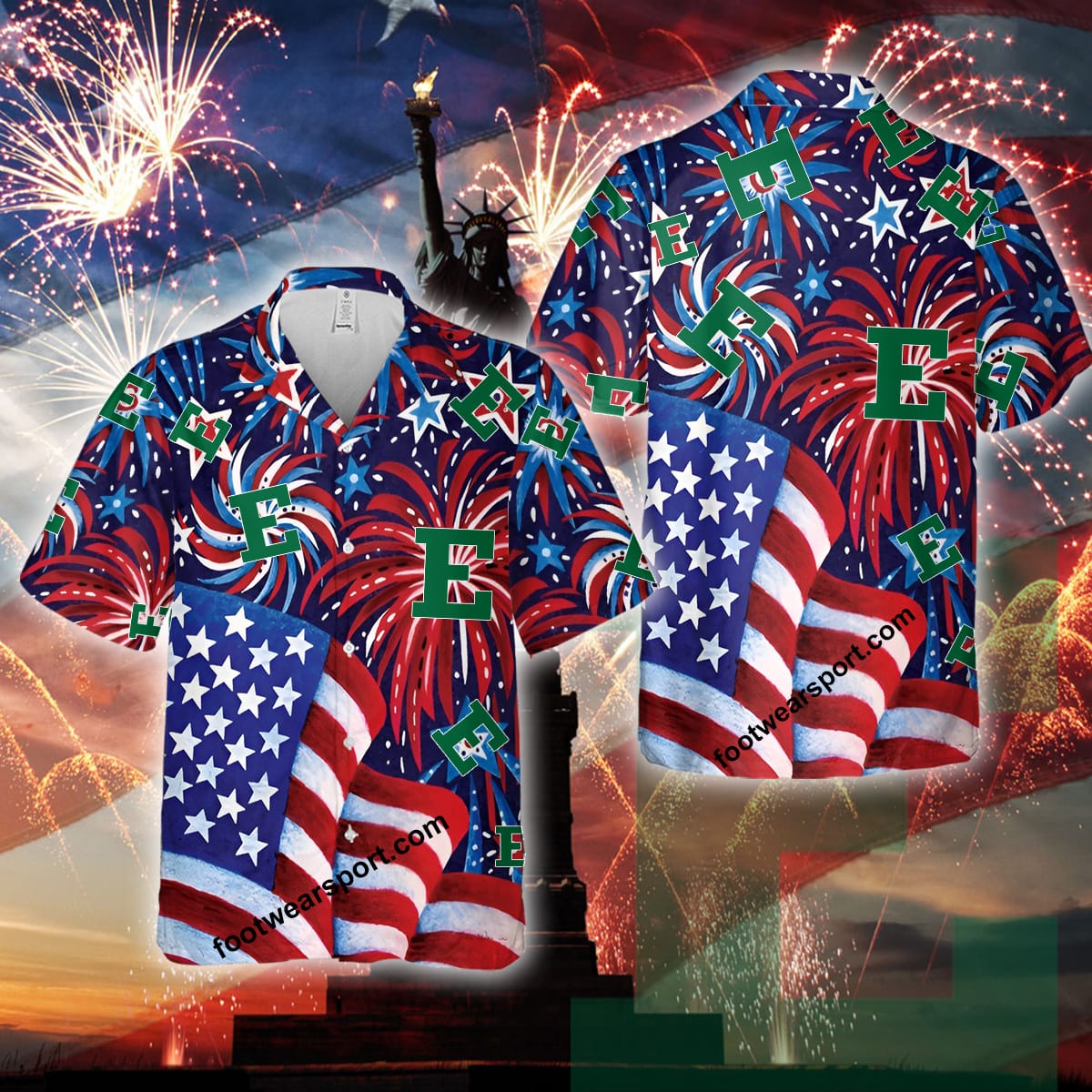 Logo NCAA Eastern Michigan Eagles US Flag Pattern Firework Memory copy Men Women Hawaiian Shirt Gift Independence Day - 060524-115453 Logo NCAA Eastern Michigan Eagles US Flag Pattern Firework Memory copy Men Women Hawaiian Shirt Gift Independence Day - 060524-115453