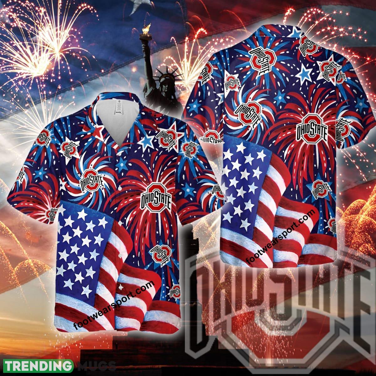 Logo NCAA Ohio State Buckeyes US Flag Pattern Firework Memory copy Summer 3D Hawaiian Shirt Gift Independence Day - Logo NCAA Ohio State Buckeyes US Flag Pattern Firework Memory Summer 3D Hawaiian Shirt Gift Independence Day Logo NCAA Ohio State Buckeyes US Flag Pattern Firework Memory copy Summer 3D Hawaiian Shirt Gift Independence Day - Logo NCAA Ohio State Buckeyes US Flag Pattern Firework Memory Summer 3D Hawaiian Shirt Gift Independence Day