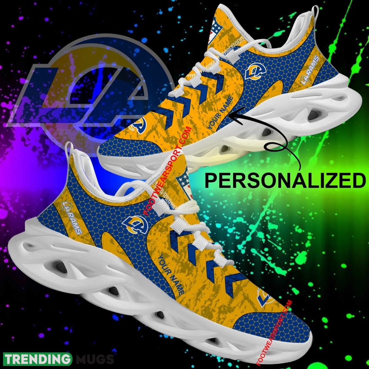Los Angeles Rams Max Soul Shoes Custom Name Hot 2024 Gift Impression Chunky Sneakers Max Soul Los Angeles Rams Max Soul Shoes Custom Name Hot 2024 Gift Impression Chunky Sneakers Max Soul