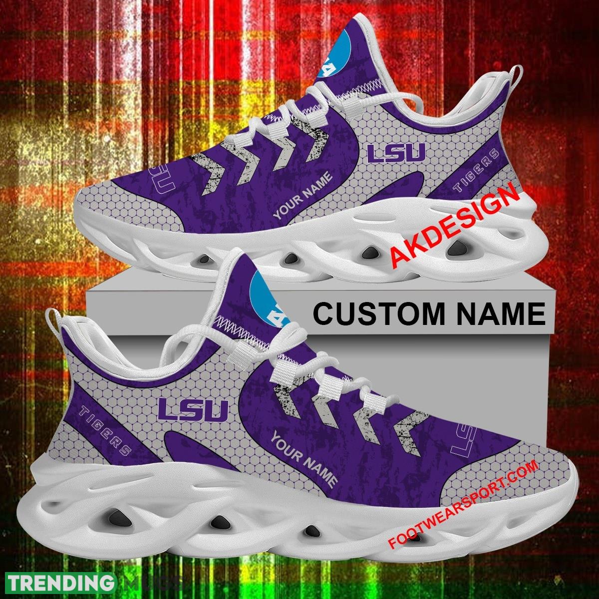 LSU Tigers Max Soul Shoes Custom Name Hot 2024 Gift Embody Chunky Sneakers - NCAA LSU Tigers Runing Shoes 2024 Custom Name_1 LSU Tigers Max Soul Shoes Custom Name Hot 2024 Gift Embody Chunky Sneakers - NCAA LSU Tigers Runing Shoes 2024 Custom Name_1