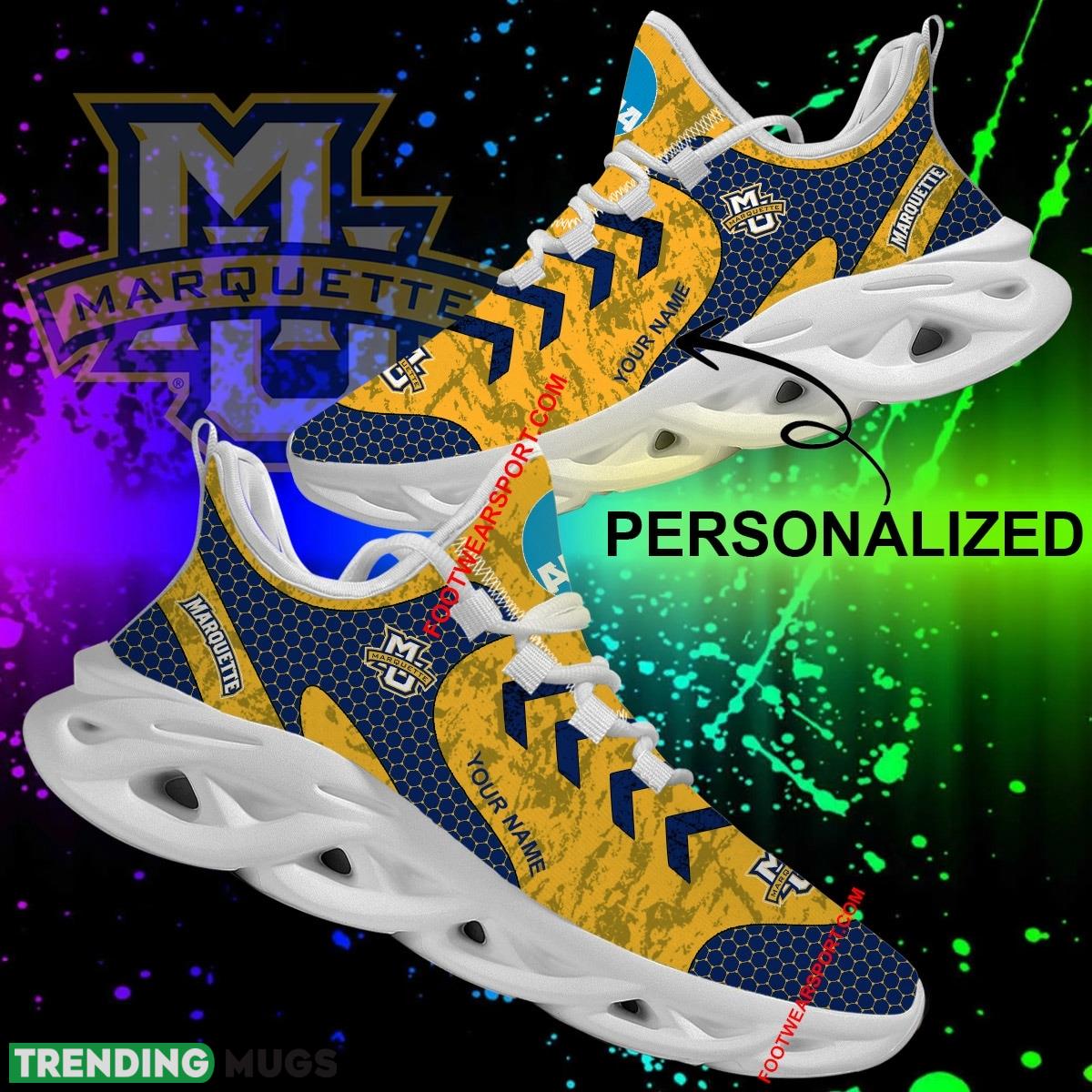 Marquette Golden Eagles Max Soul Shoes Custom Name Hot 2024 Gift Recognizable Sport Sneakers Max Soul Marquette Golden Eagles Max Soul Shoes Custom Name Hot 2024 Gift Recognizable Sport Sneakers Max Soul
