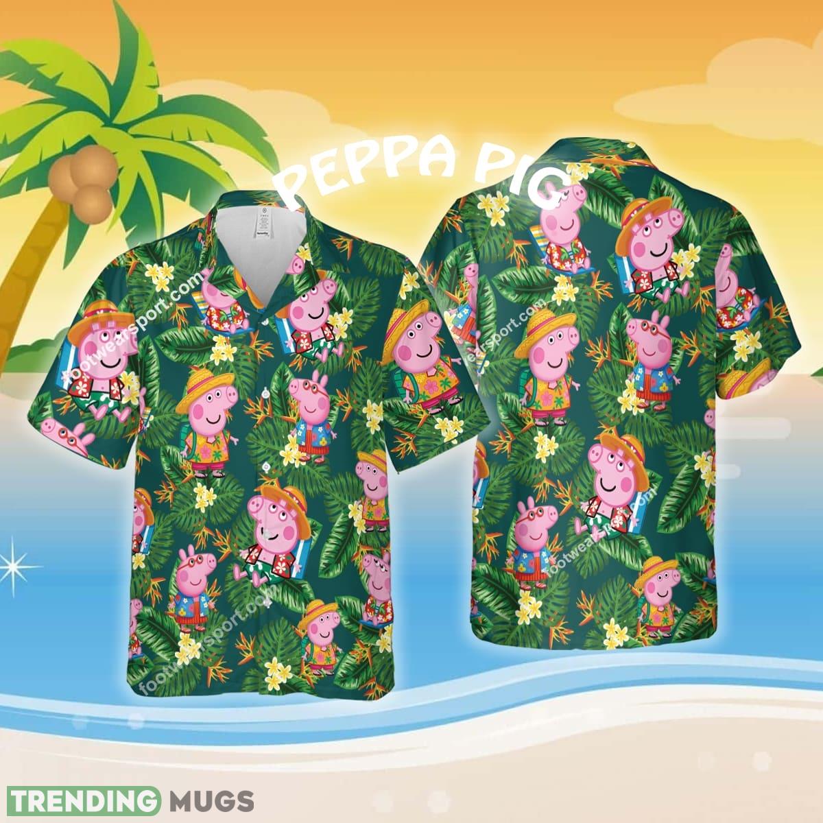 Peppa Pig Go To Beach Aloha AOP Hawaiian Shirt For Summer Product Photo 1