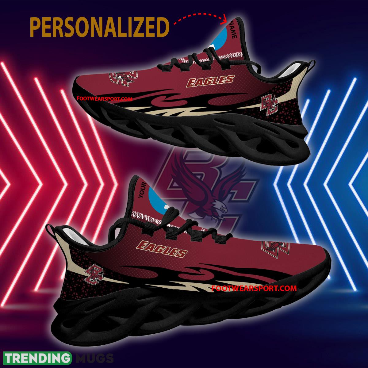 Personalized NCAA Boston College Eagles Max Soul Shoes New Design Curate Chunky Sneaker Max Soul Personalized NCAA Boston College Eagles Max Soul Shoes New Design Curate Chunky Sneaker Max Soul