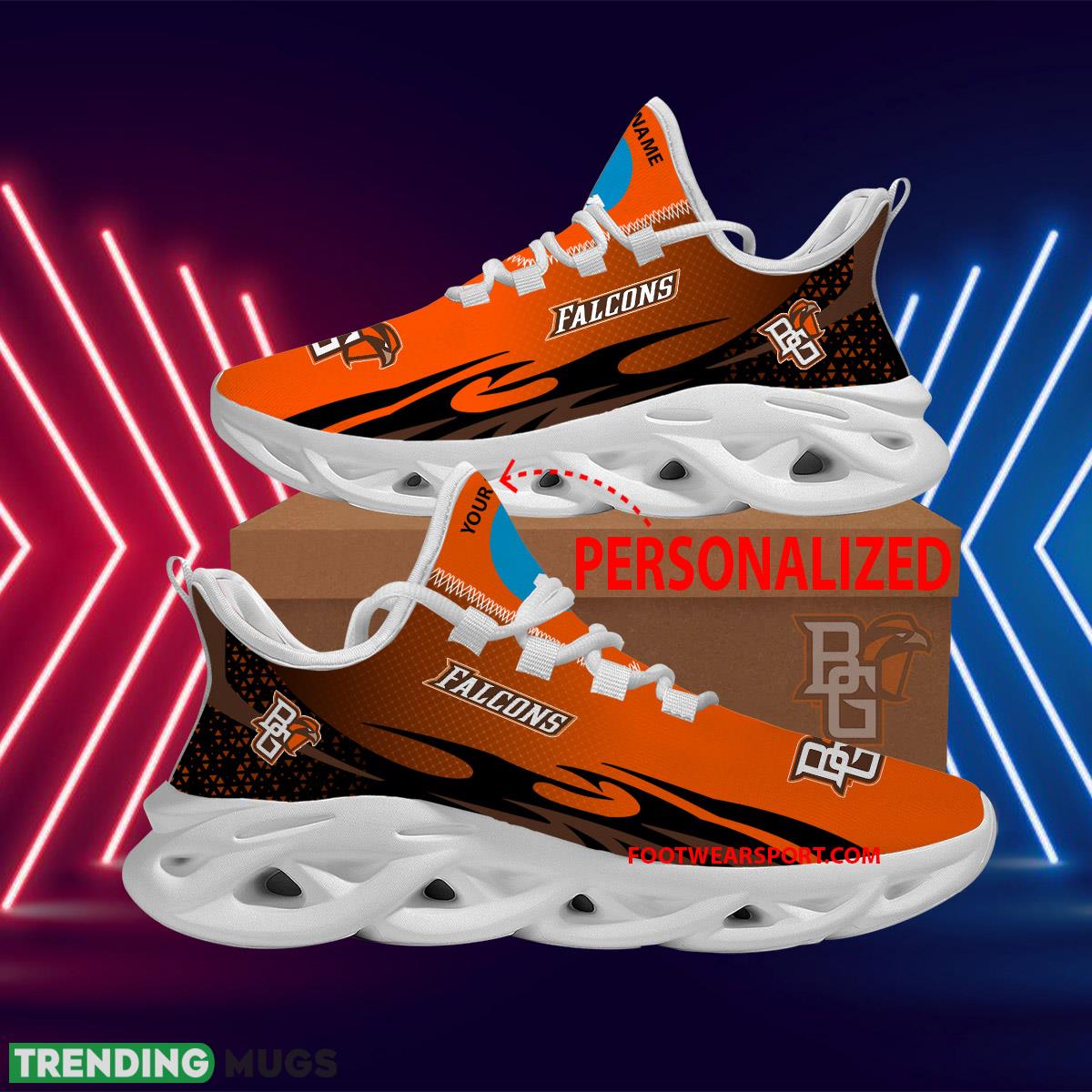 Personalized NCAA Bowling Green Falcons Max Soul Shoes New Design Trendsetter Running Sneaker - NCAA Bowling Green Falcons Max Soul Shoes Personalized Photo 1 Personalized NCAA Bowling Green Falcons Max Soul Shoes New Design Trendsetter Running Sneaker - NCAA Bowling Green Falcons Max Soul Shoes Personalized Photo 1