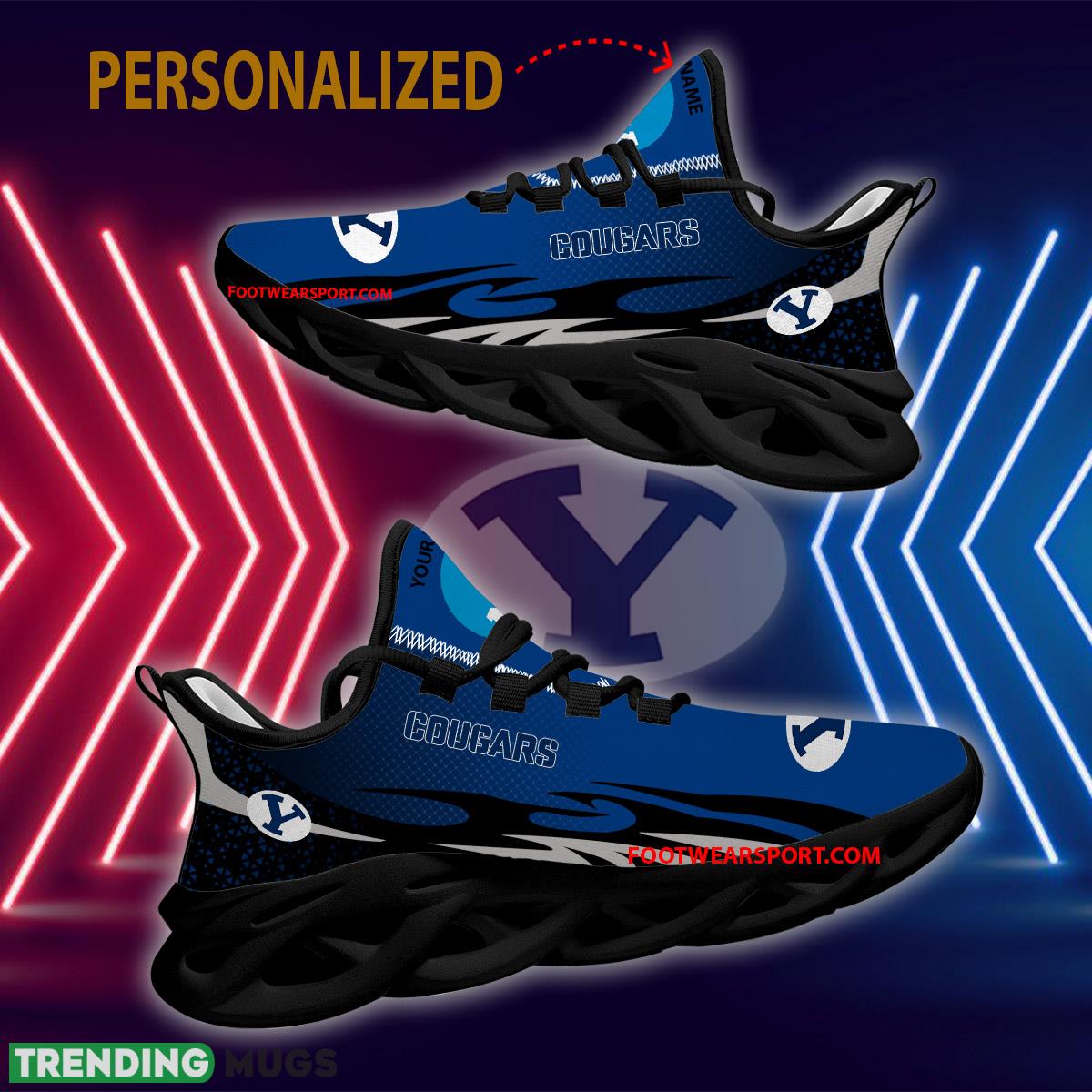 Personalized NCAA BYU Cougars Max Soul Shoes New Design Unconventional Chunky Sneaker Max Soul Personalized NCAA BYU Cougars Max Soul Shoes New Design Unconventional Chunky Sneaker Max Soul