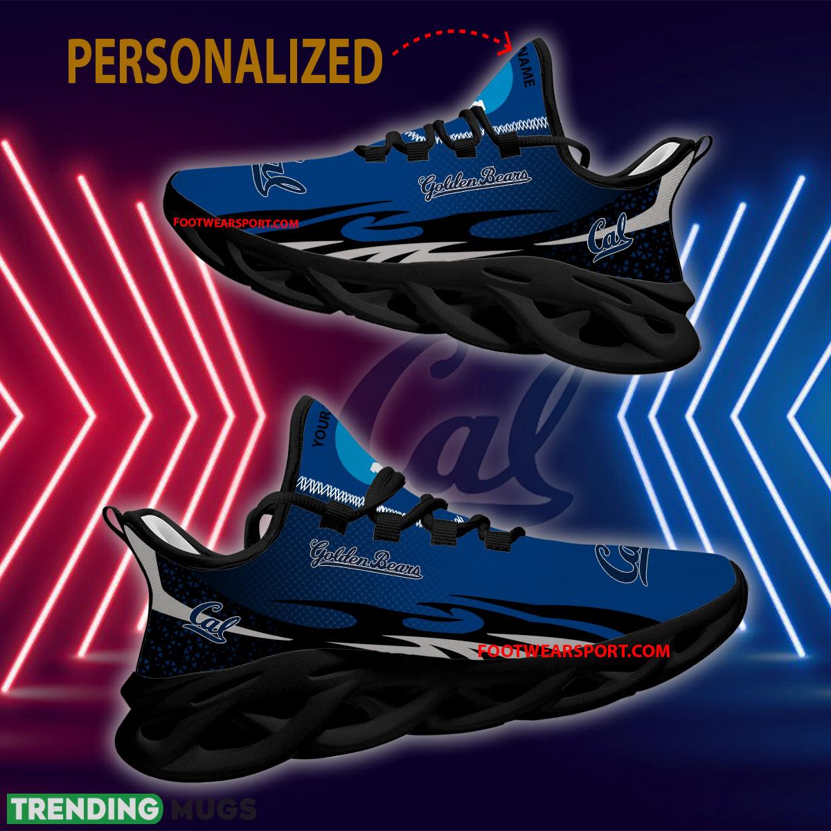 Personalized NCAA California Golden Bears Max Soul Shoes New Design Aspire Running Sneaker Max Soul Personalized NCAA California Golden Bears Max Soul Shoes New Design Aspire Running Sneaker Max Soul