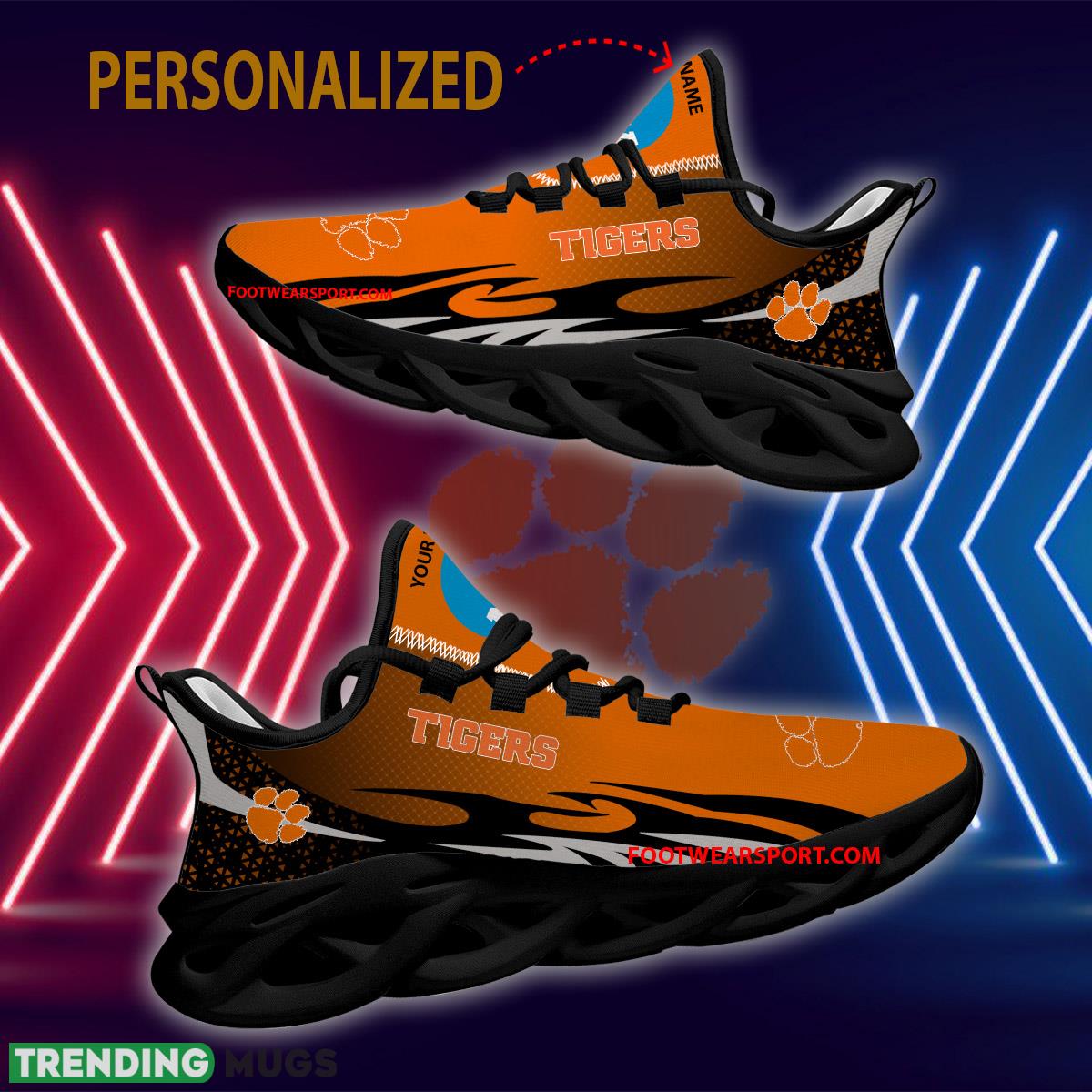 Personalized NCAA Clemson Tigers Max Soul Shoes New Design Accentuate Sport Sneaker Max Soul Personalized NCAA Clemson Tigers Max Soul Shoes New Design Accentuate Sport Sneaker Max Soul