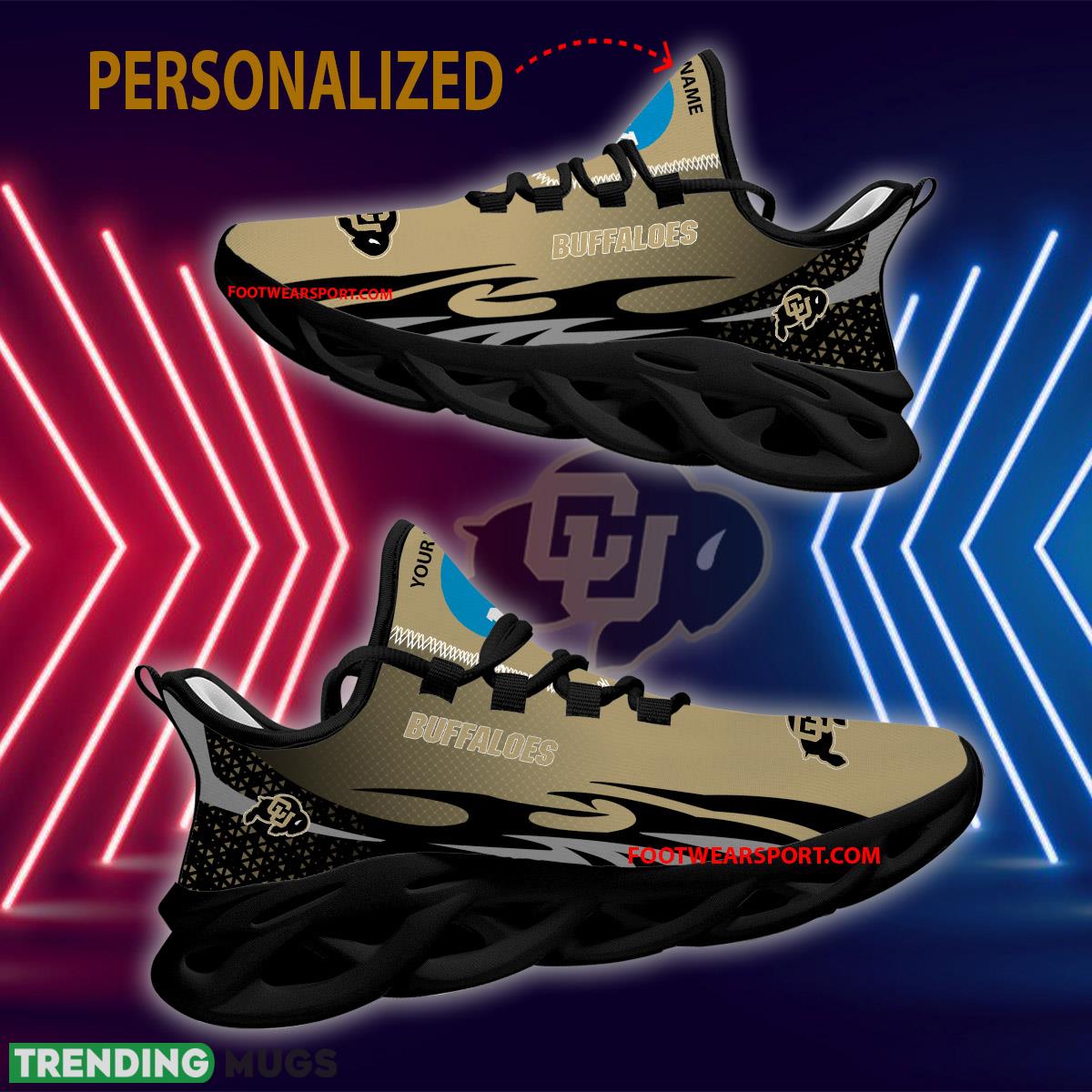 Personalized NCAA Colorado Buffaloes Max Soul Shoes New Design Embrace Running Sneaker Max Soul Personalized NCAA Colorado Buffaloes Max Soul Shoes New Design Embrace Running Sneaker Max Soul