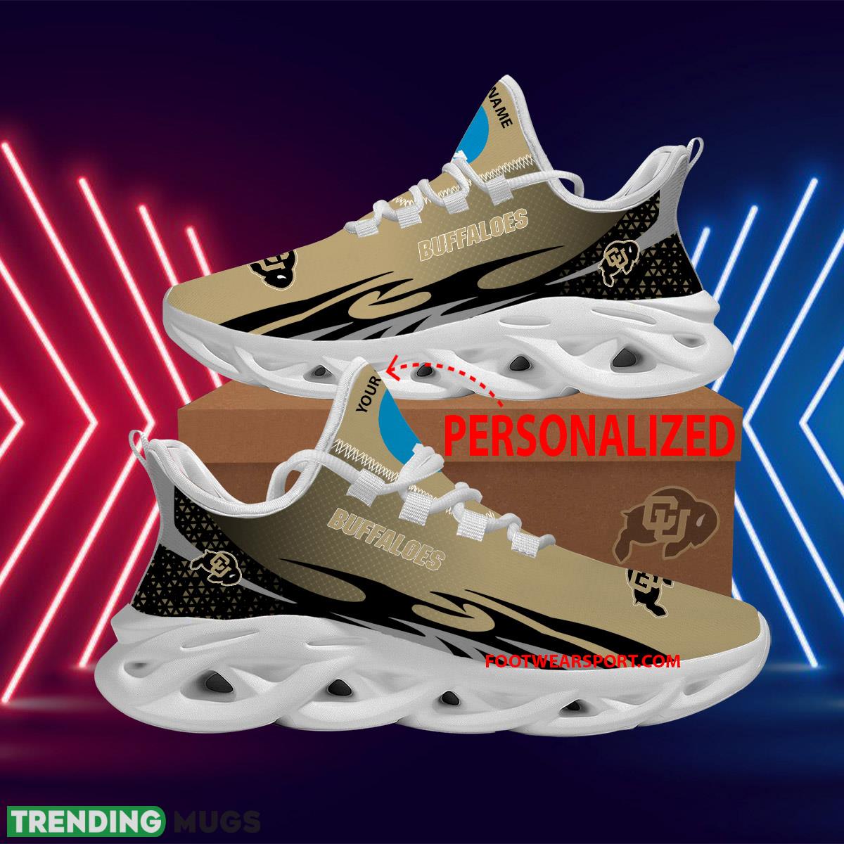 Personalized NCAA Colorado Buffaloes Max Soul Shoes New Design Embrace Running Sneaker - NCAA Colorado Buffaloes Max Soul Shoes Personalized Photo 1 Personalized NCAA Colorado Buffaloes Max Soul Shoes New Design Embrace Running Sneaker - NCAA Colorado Buffaloes Max Soul Shoes Personalized Photo 1