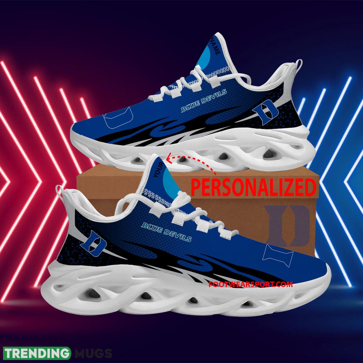 Personalized NCAA Duke Blue Devils Max Soul Shoes New Design Empower Running Sneaker - NCAA Duke Blue Devils Max Soul Shoes Personalized Photo 1 Personalized NCAA Duke Blue Devils Max Soul Shoes New Design Empower Running Sneaker - NCAA Duke Blue Devils Max Soul Shoes Personalized Photo 1