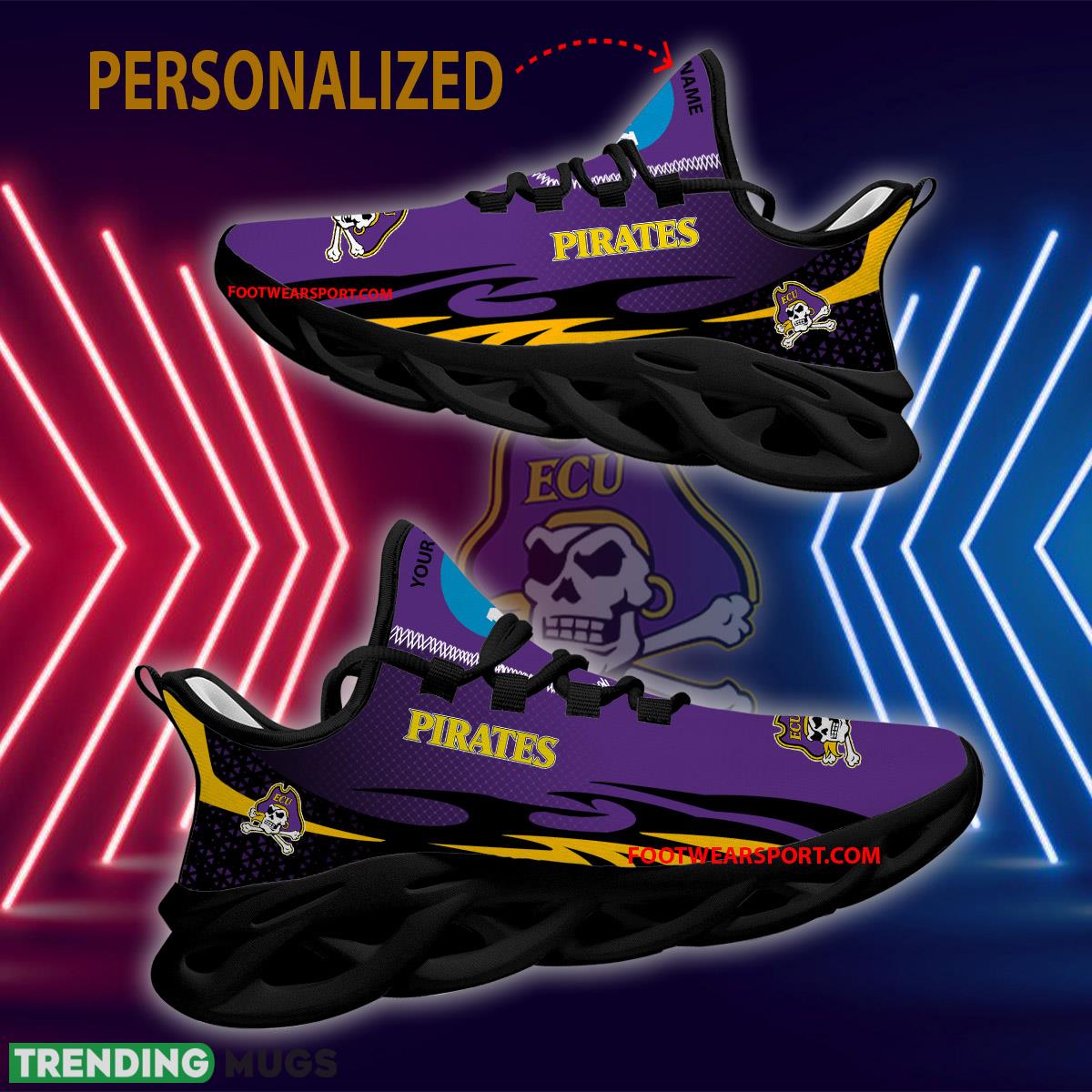 Personalized NCAA East Carolina Pirates Max Soul Shoes New Design Envision Sport Sneaker Max Soul Personalized NCAA East Carolina Pirates Max Soul Shoes New Design Envision Sport Sneaker Max Soul