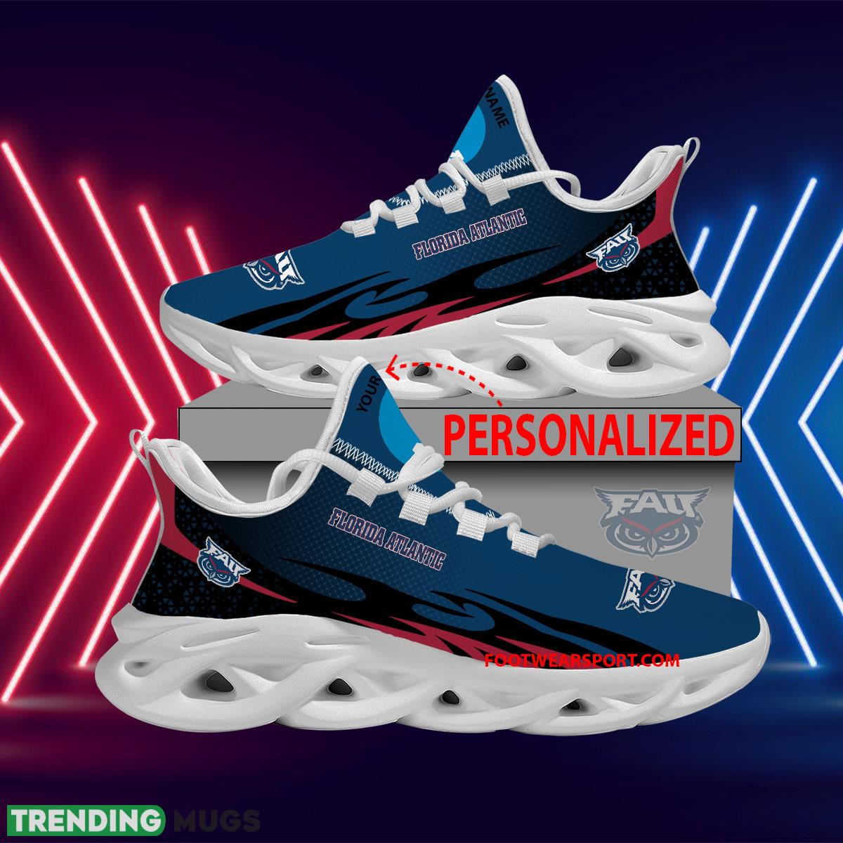 Personalized NCAA Florida Atlantic Owls Max Soul Shoes New Design Bold Sport Sneaker - NCAA Florida Atlantic Owls Max Soul Shoes Personalized Photo 1 Personalized NCAA Florida Atlantic Owls Max Soul Shoes New Design Bold Sport Sneaker - NCAA Florida Atlantic Owls Max Soul Shoes Personalized Photo 1