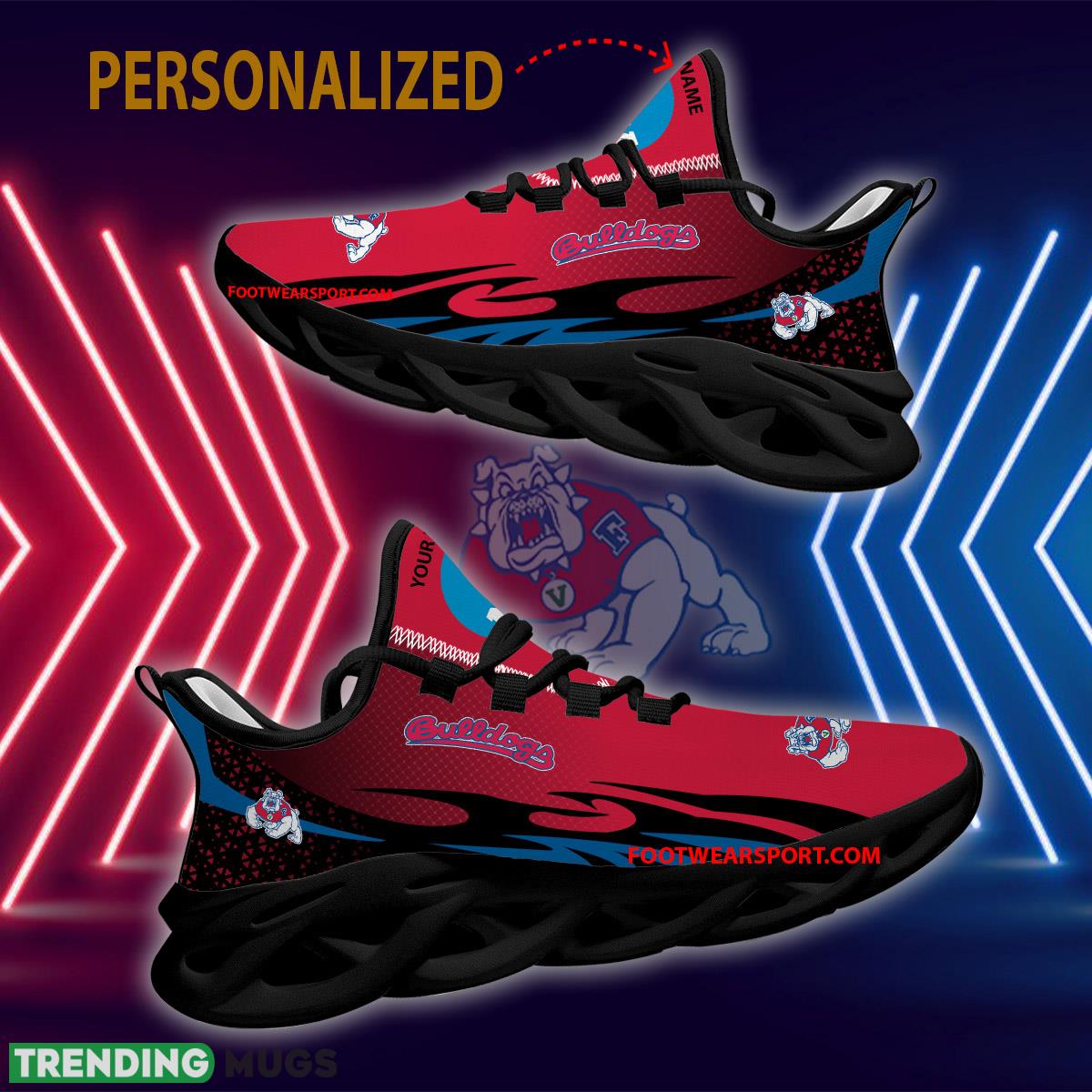 Personalized NCAA Fresno State Bulldogs Max Soul Shoes New Design Artistry Sport Sneaker Max Soul Personalized NCAA Fresno State Bulldogs Max Soul Shoes New Design Artistry Sport Sneaker Max Soul