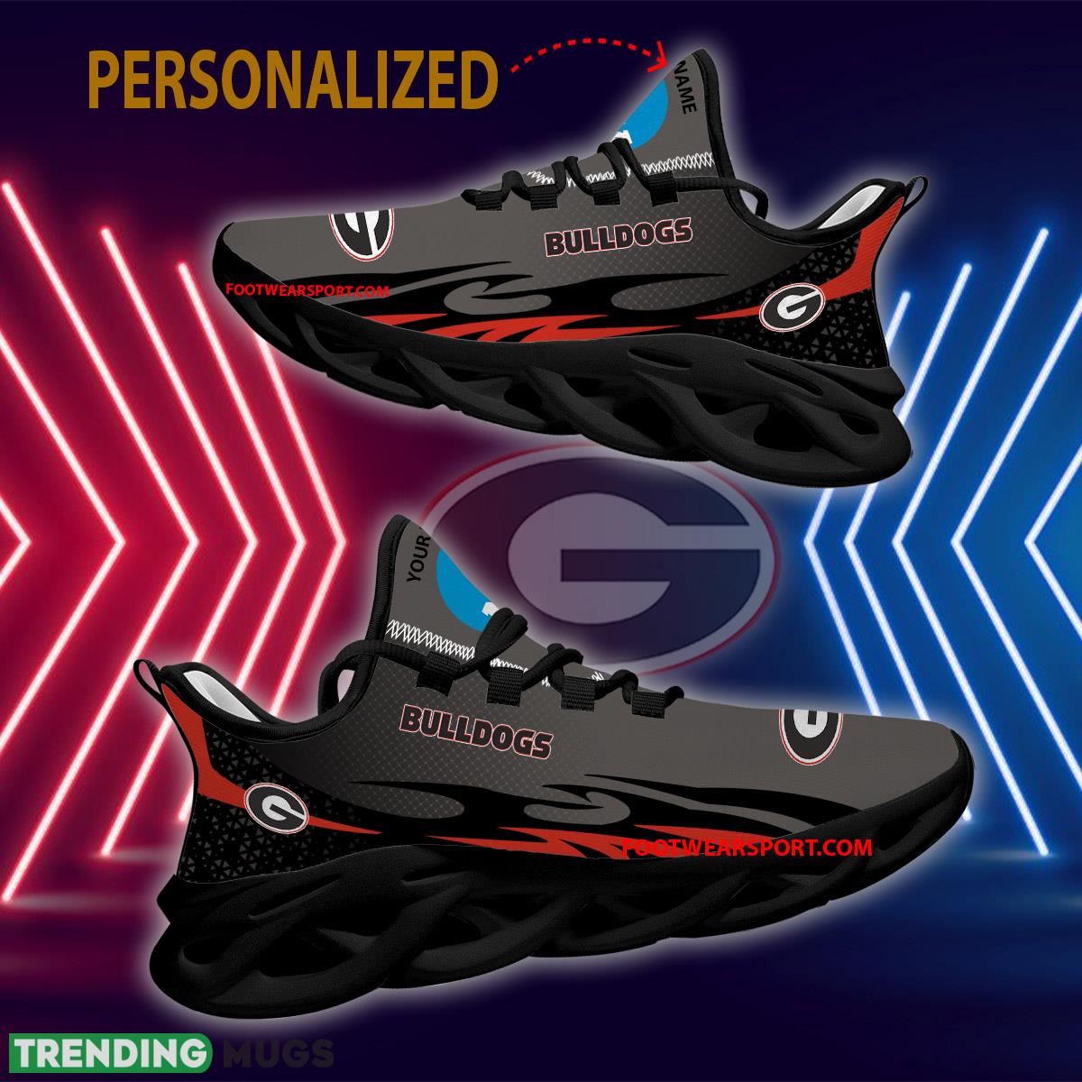 Personalized NCAA Georgia Bulldogs Max Soul Shoes New Design Pop Chunky Sneaker Max Soul Personalized NCAA Georgia Bulldogs Max Soul Shoes New Design Pop Chunky Sneaker Max Soul