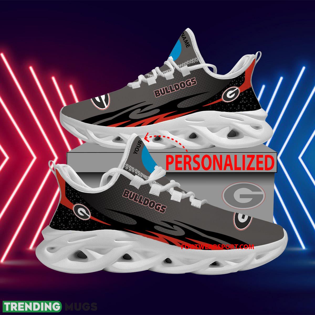 Personalized NCAA Georgia Bulldogs Max Soul Shoes New Design Pop Chunky Sneaker - NCAA Georgia Bulldogs Max Soul Shoes Personalized Photo 1 Personalized NCAA Georgia Bulldogs Max Soul Shoes New Design Pop Chunky Sneaker - NCAA Georgia Bulldogs Max Soul Shoes Personalized Photo 1