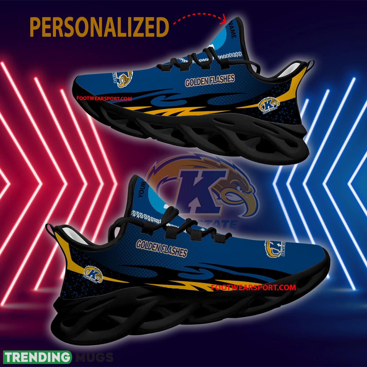 Personalized NCAA Kent State Golden Flashes Max Soul Shoes New Design Craftsmanship Running Sneaker Max Soul Personalized NCAA Kent State Golden Flashes Max Soul Shoes New Design Craftsmanship Running Sneaker Max Soul
