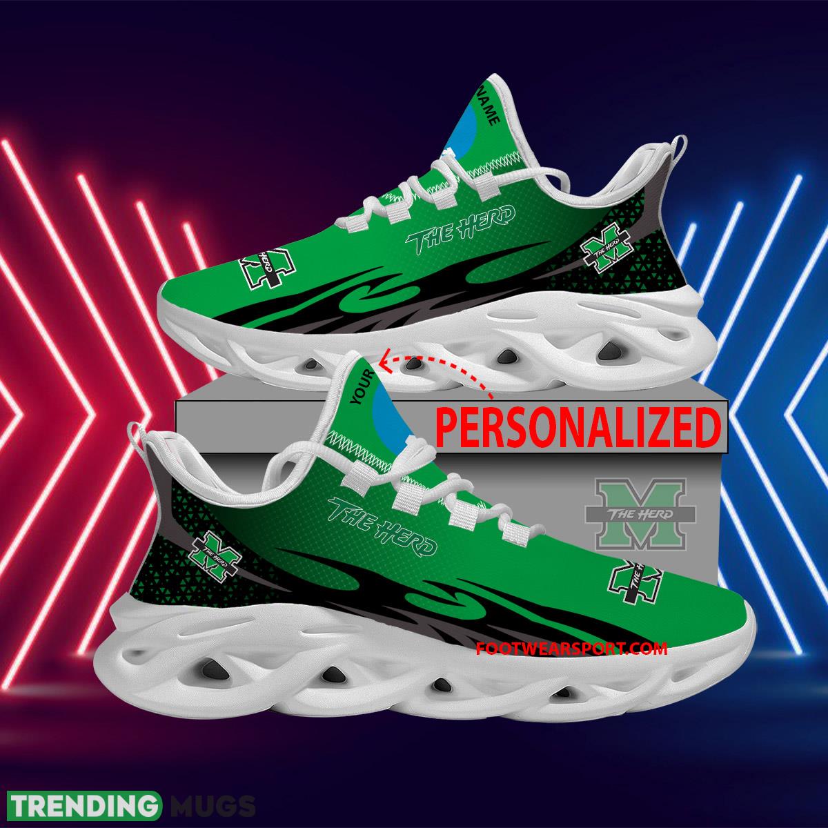 Personalized NCAA Marshall Thundering Herd Max Soul Shoes New Design Exclusive Chunky Sneaker - NCAA Marshall Thundering Herd Max Soul Shoes Personalized Photo 1 Personalized NCAA Marshall Thundering Herd Max Soul Shoes New Design Exclusive Chunky Sneaker - NCAA Marshall Thundering Herd Max Soul Shoes Personalized Photo 1