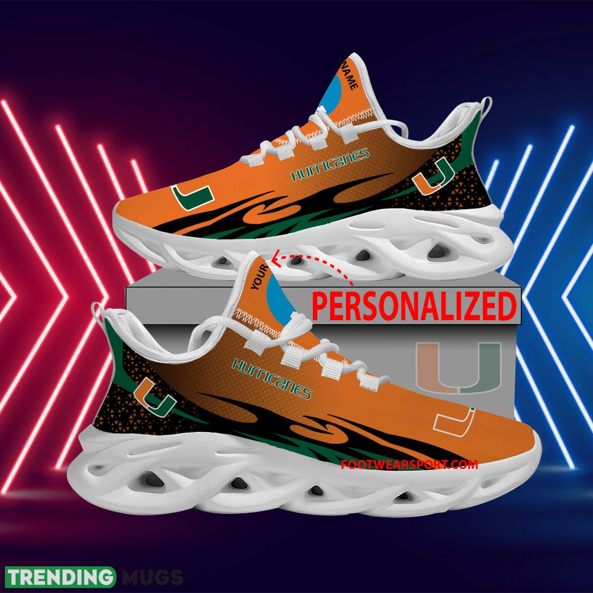 Personalized NCAA Miami (FL) Hurricanes Max Soul Shoes New Design High-quality Running Sneaker - NCAA Miami (FL) Hurricanes Max Soul Shoes Personalized Photo 1 Personalized NCAA Miami (FL) Hurricanes Max Soul Shoes New Design High-quality Running Sneaker - NCAA Miami (FL) Hurricanes Max Soul Shoes Personalized Photo 1