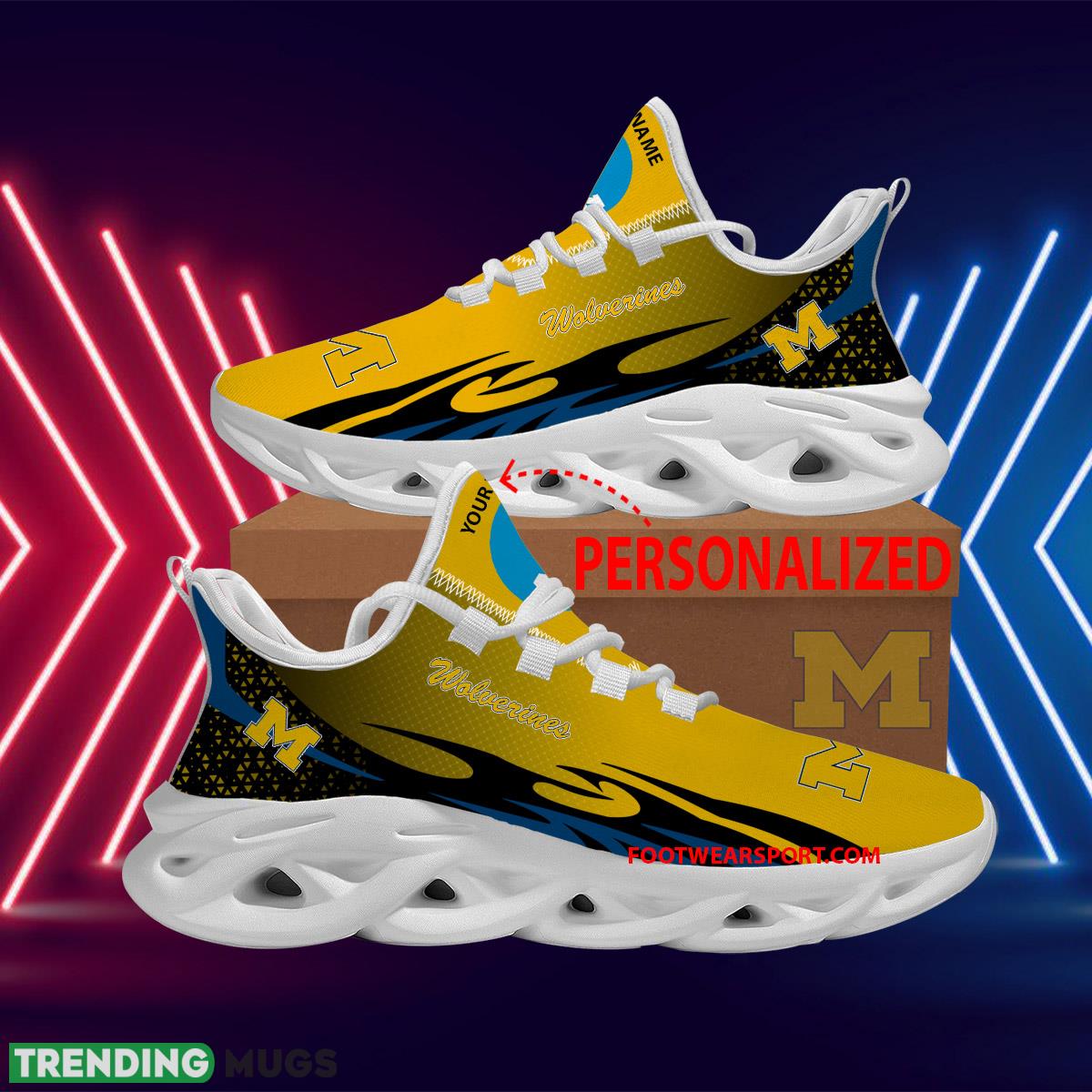 Personalized NCAA Michigan Wolverines Max Soul Shoes New Design Distinctive Running Sneaker - NCAA Michigan Wolverines Max Soul Shoes Personalized Photo 1 Personalized NCAA Michigan Wolverines Max Soul Shoes New Design Distinctive Running Sneaker - NCAA Michigan Wolverines Max Soul Shoes Personalized Photo 1