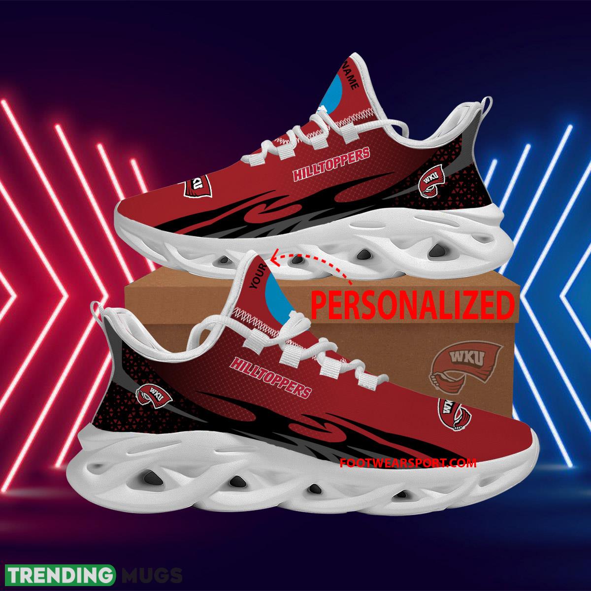 Personalized NCAA Western Kentucky Hilltoppers Max Soul Shoes New Design Empower Chunky Sneaker - NCAA Western Kentucky Hilltoppers Max Soul Shoes Personalized Photo 1 Personalized NCAA Western Kentucky Hilltoppers Max Soul Shoes New Design Empower Chunky Sneaker - NCAA Western Kentucky Hilltoppers Max Soul Shoes Personalized Photo 1