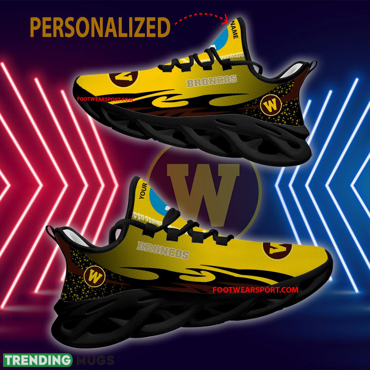 Personalized NCAA Western Michigan Broncos Max Soul Shoes New Design Envision Running Sneaker Max Soul Personalized NCAA Western Michigan Broncos Max Soul Shoes New Design Envision Running Sneaker Max Soul