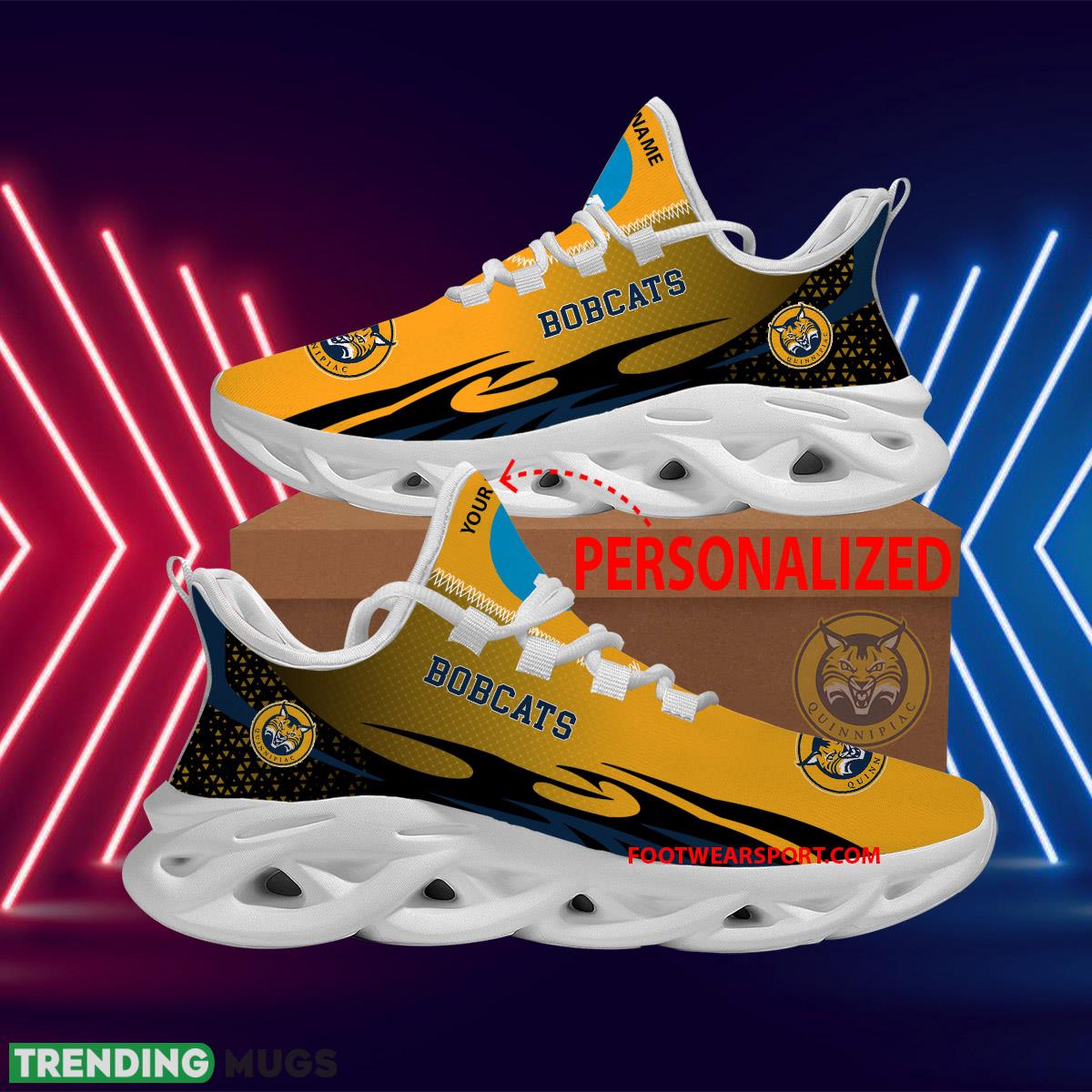 Personalized NCAA2 Quinnipiac Bobcats Max Soul Shoes New Design Fusion Sport Sneaker - NCAA2 Quinnipiac Bobcats Max Soul Shoes Personalized Photo 1 Personalized NCAA2 Quinnipiac Bobcats Max Soul Shoes New Design Fusion Sport Sneaker - NCAA2 Quinnipiac Bobcats Max Soul Shoes Personalized Photo 1