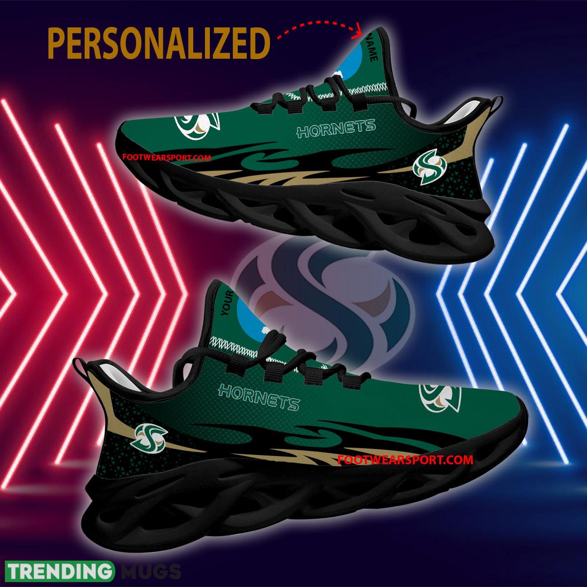 Personalized NCAA2 Sacramento State Hornets Max Soul Shoes New Design Craftsmanship Chunky Sneaker Max Soul Personalized NCAA2 Sacramento State Hornets Max Soul Shoes New Design Craftsmanship Chunky Sneaker Max Soul
