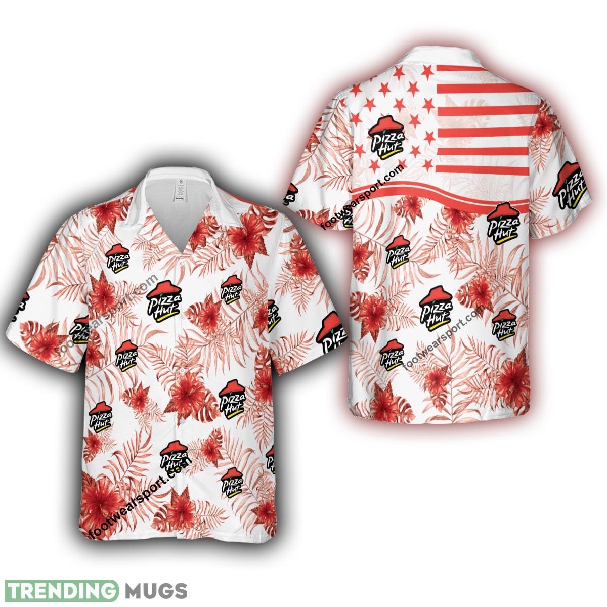 Pizza Hut Brand 3D Hawaiian Shirt Flag Men Women Hibiscus Flower For Men And Women Product Photo 1 Pizza Hut Brand 3D Hawaiian Shirt Flag Men Women Hibiscus Flower For Men And Women Product Photo 1