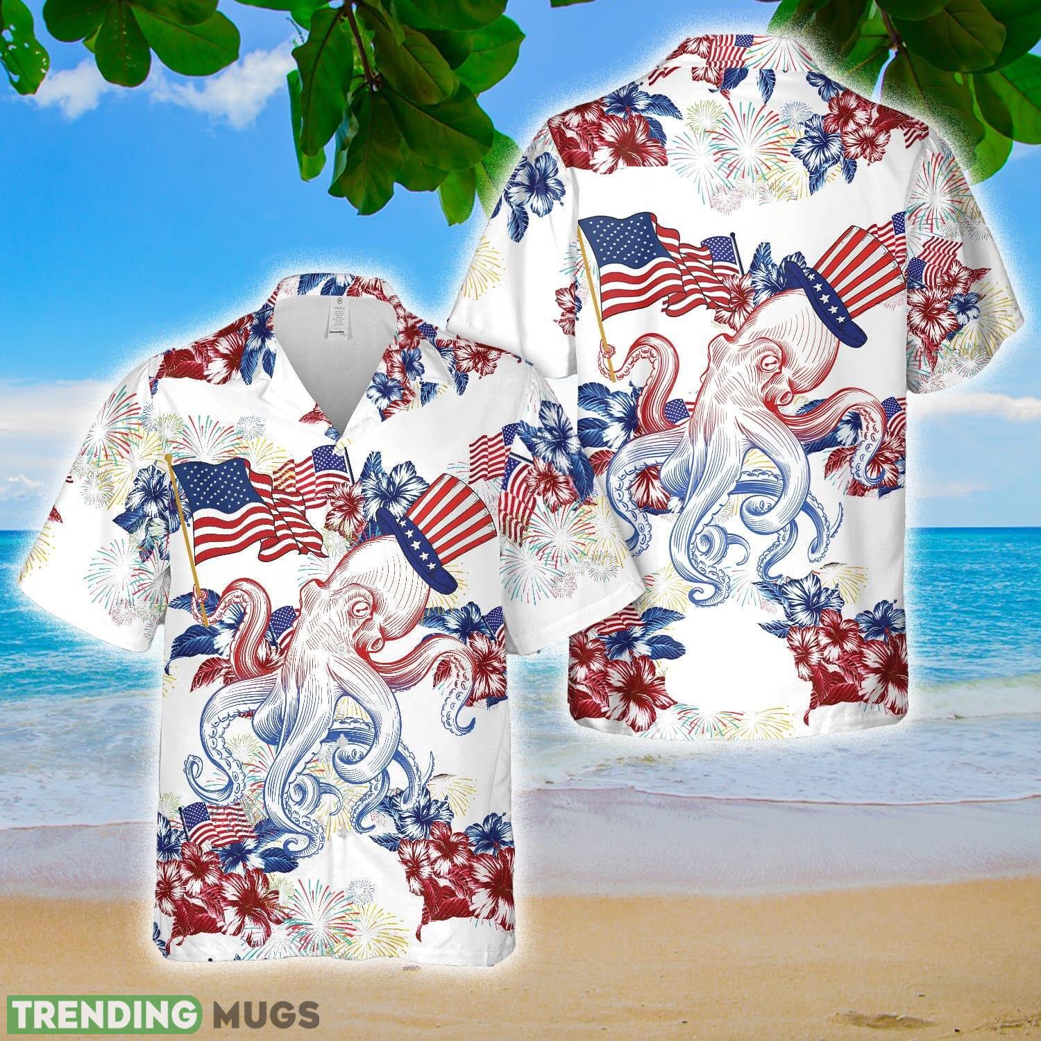Red White And Blue Octopus, 4th Of July Hawaiian Shirt Summer Holidays - Red White And Blue Octopus, 4th Of July Hawaiian Shirt Summer Holidays Red White And Blue Octopus, 4th Of July Hawaiian Shirt Summer Holidays - Red White And Blue Octopus, 4th Of July Hawaiian Shirt Summer Holidays