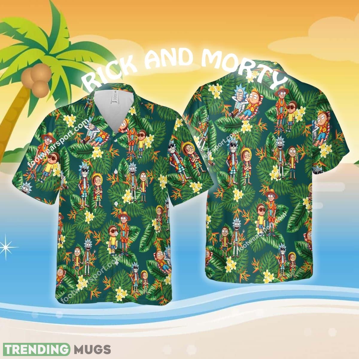Rick And Morty Go To Beach Aloha Hawaiian Shirt All Over Print For Summer Product Photo 1 Rick And Morty Go To Beach Aloha Hawaiian Shirt All Over Print For Summer Product Photo 1