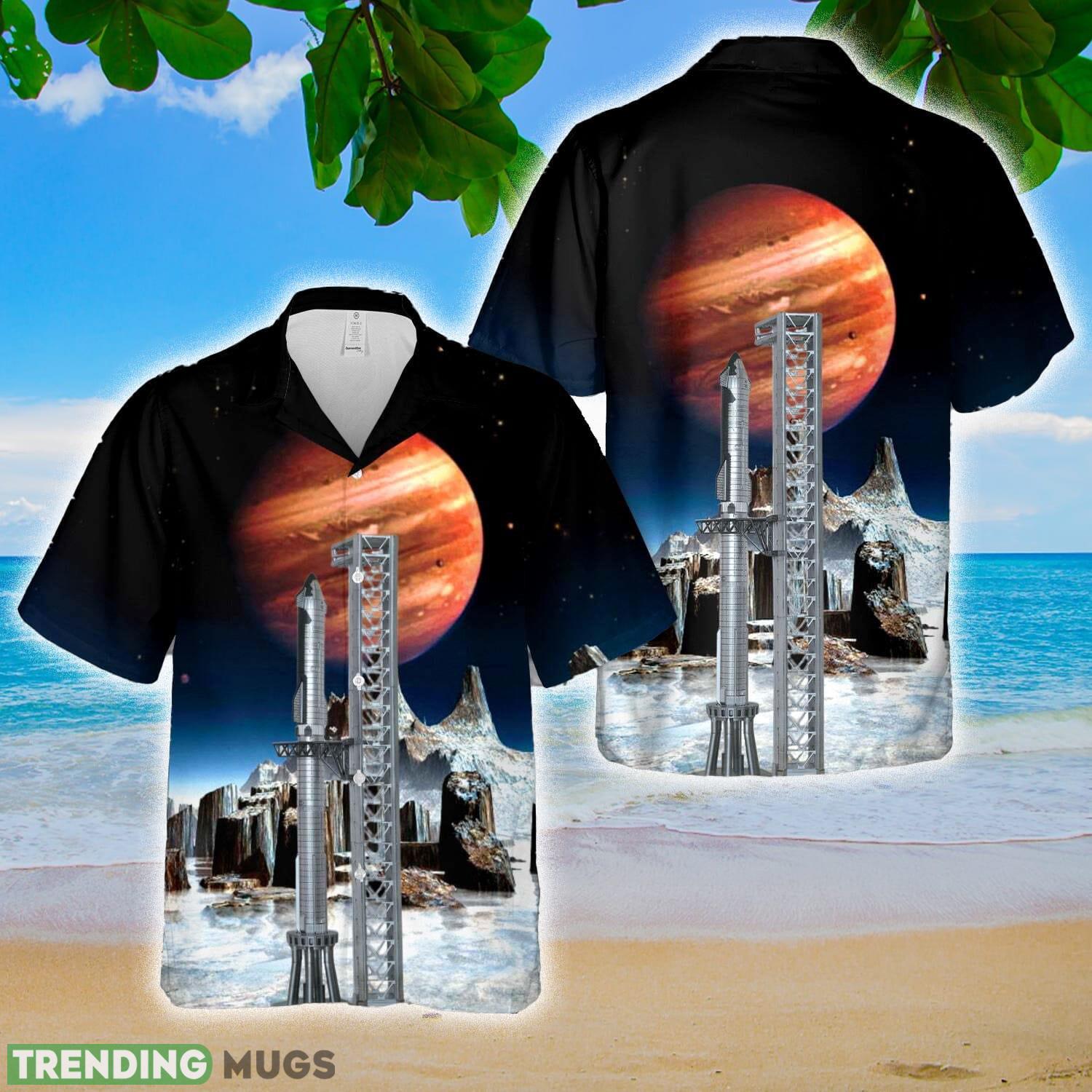 Starship on launchpad Hawaiian Shirt Summer Holidays - Starship on launchpad Hawaiian Shirt Summer Holidays Starship on launchpad Hawaiian Shirt Summer Holidays - Starship on launchpad Hawaiian Shirt Summer Holidays