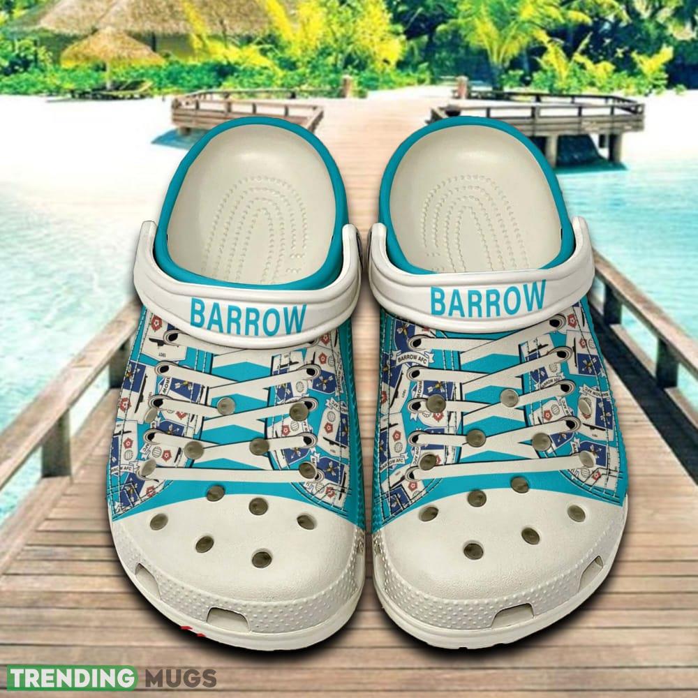 Barrow AFC 3D Clog Shoes For Fans Summer Beach All Over Print - Barrow AFC 3D Clog Shoes For Fans Summer Beach All Over Print